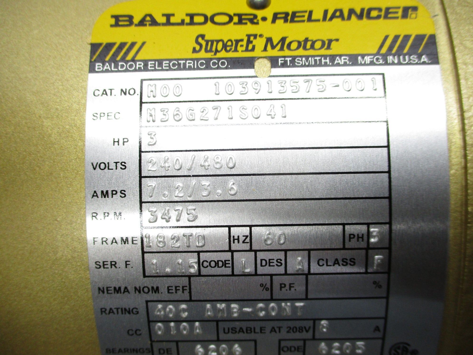 BALDOR EM3610T 103913575-001 NSMP