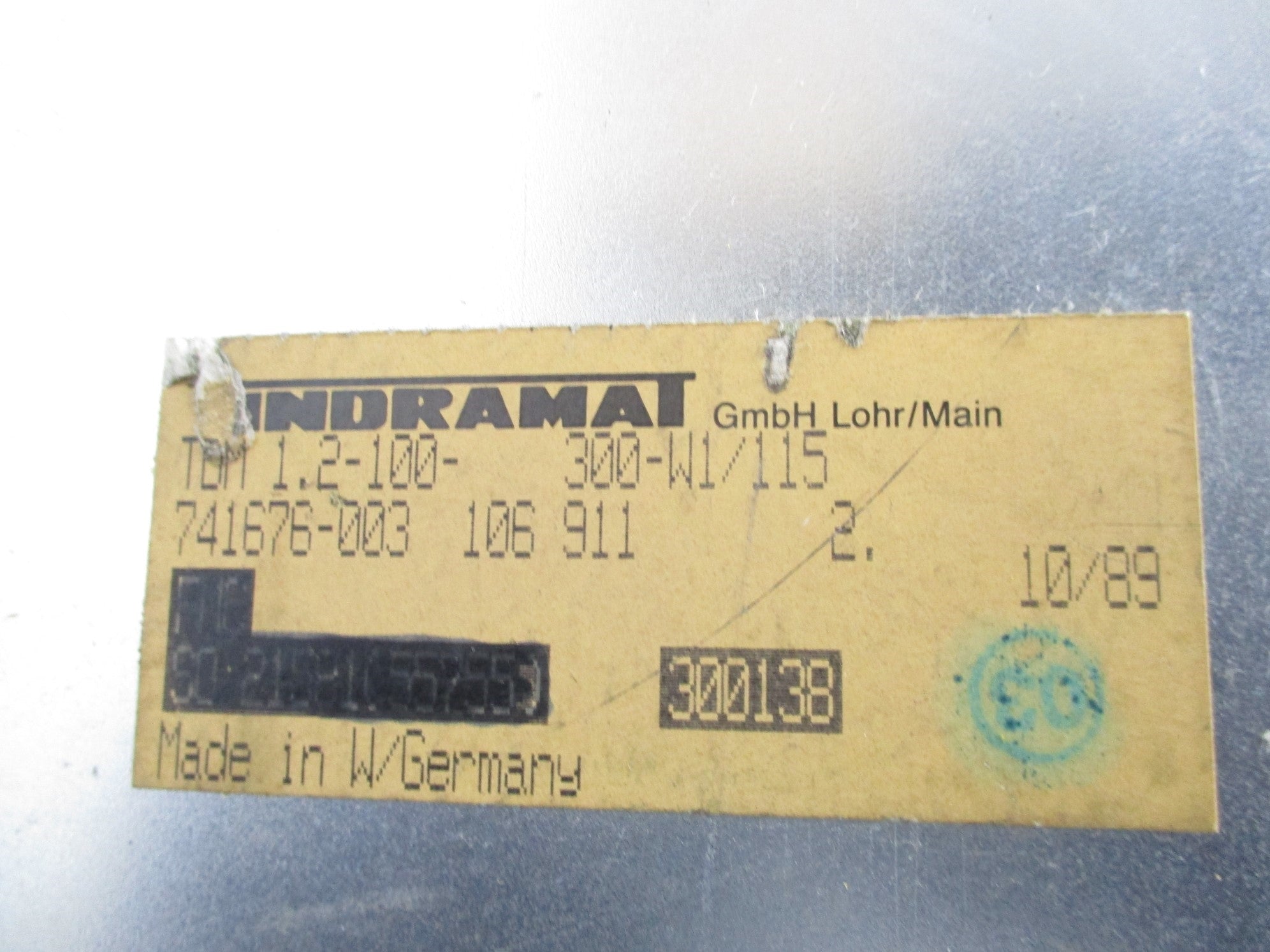 INDRAMAT TDM1.2-100-300W1/115 REMAN