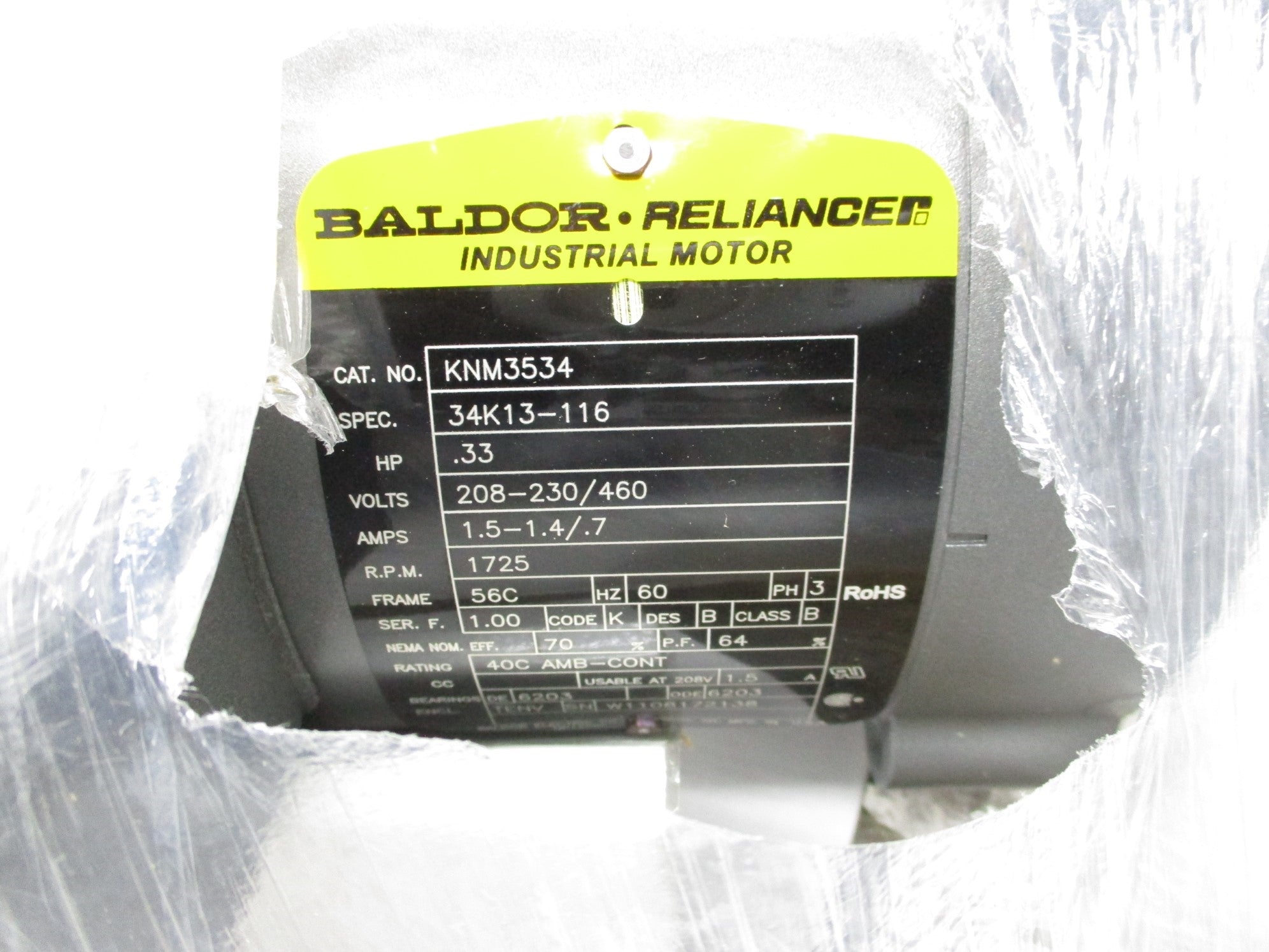 BALDOR KNM3534 NSMP