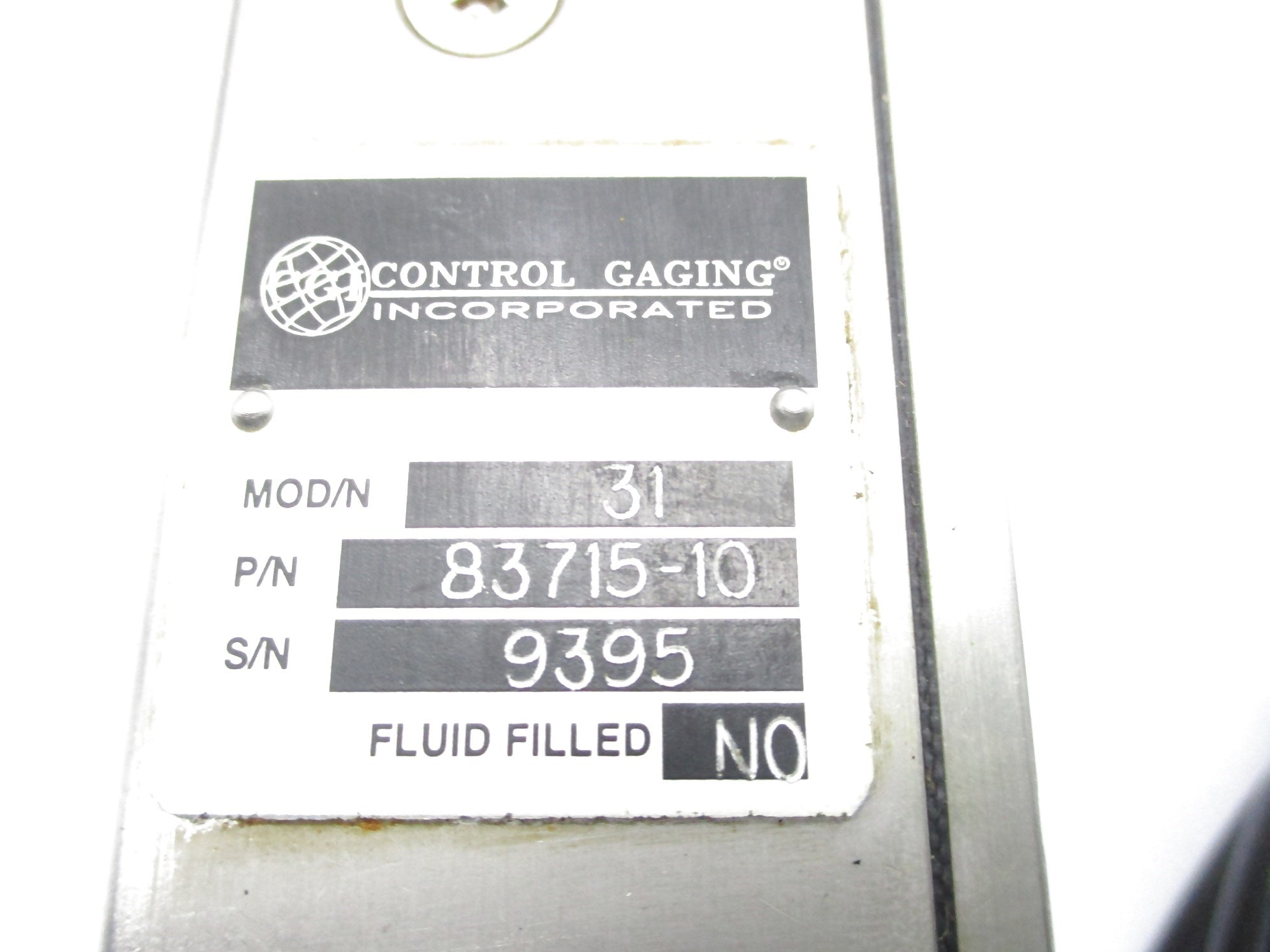 CONTROL GAGING 83715-10 MODEL 31 UNMP