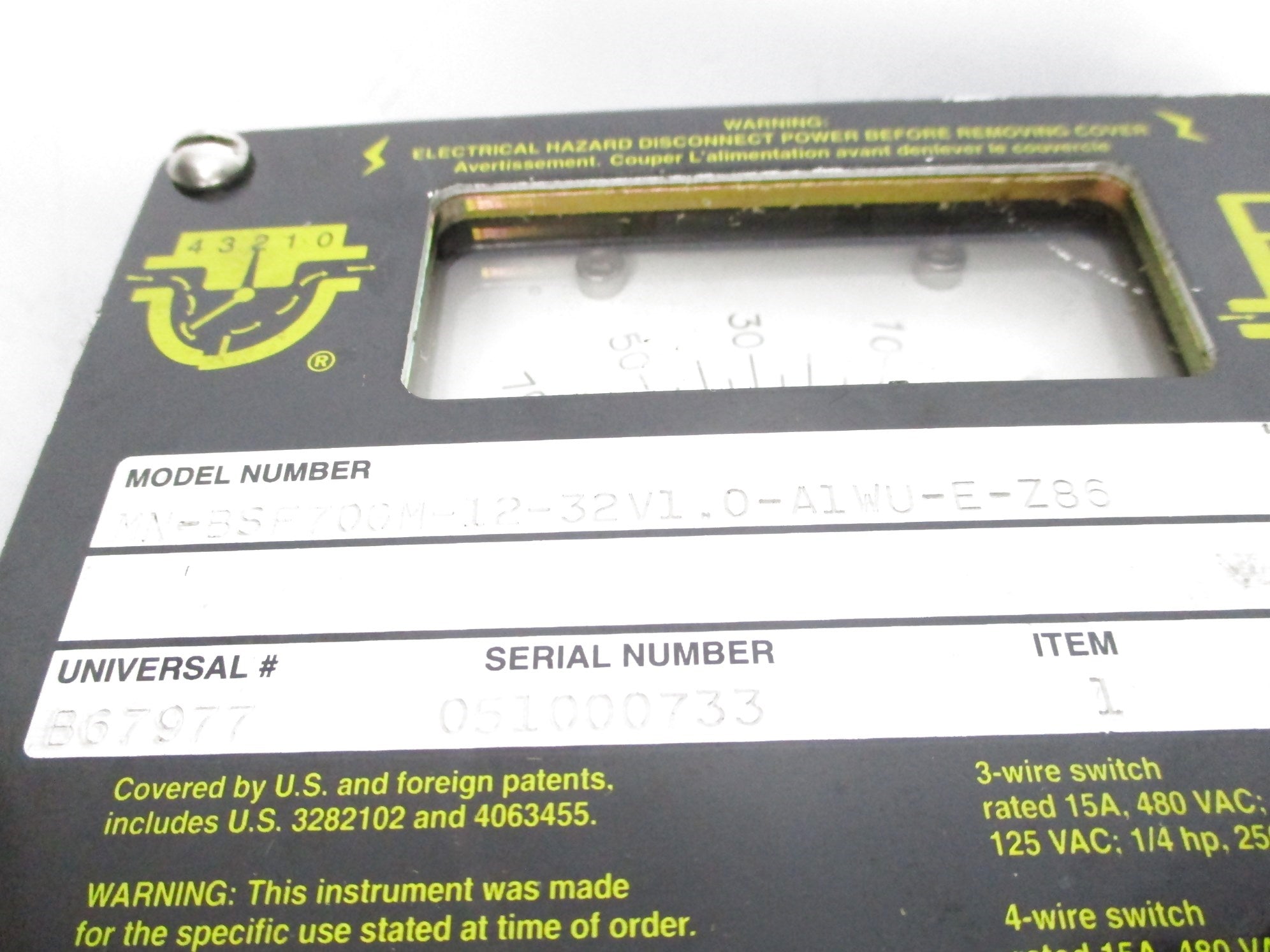 UFM MN-BSF70GM-12-32V1.0-A1WU-E-Z86 UNMP