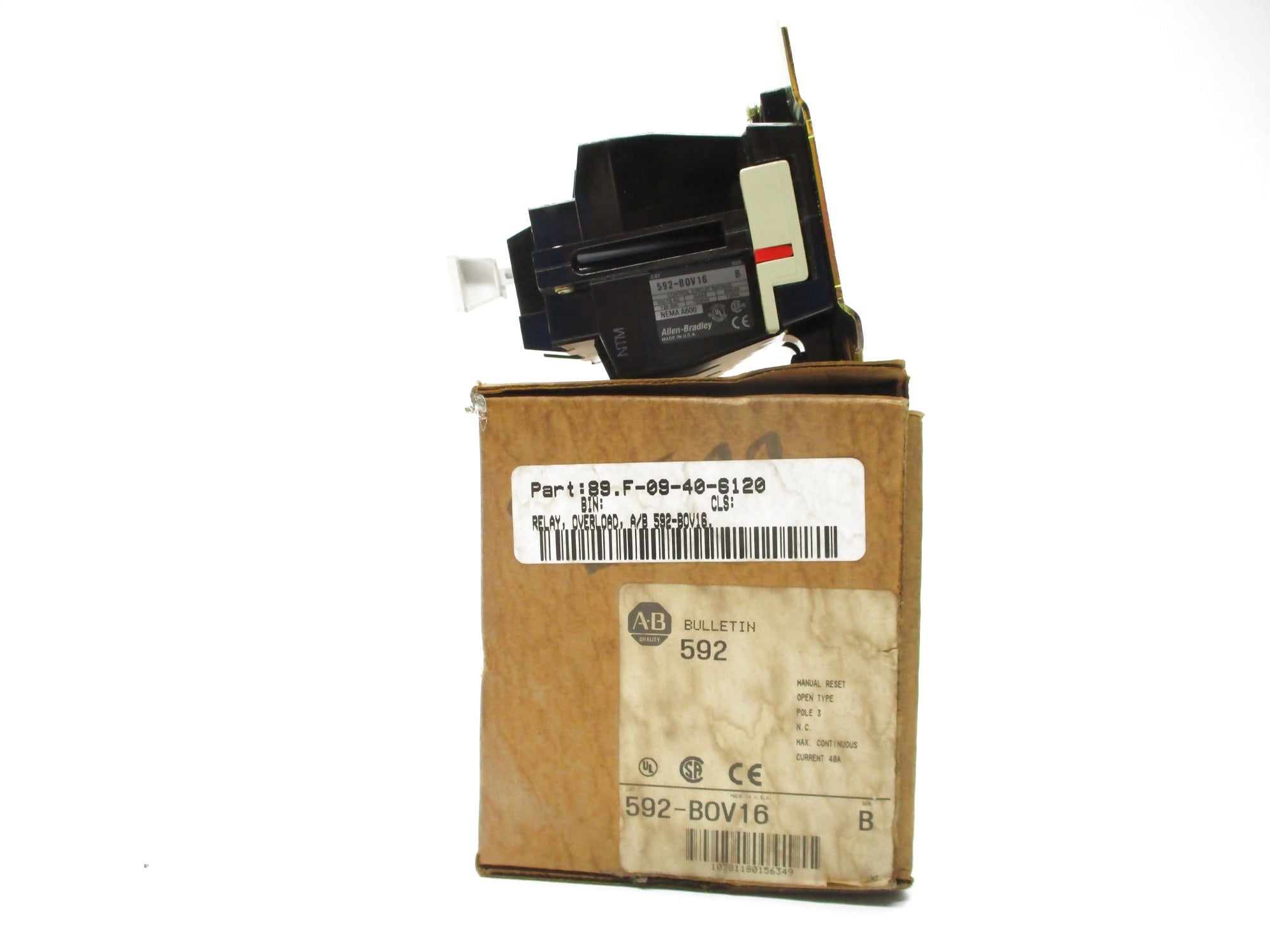 ALLEN BRADLEY 592-B0V16 SER. B NSMP