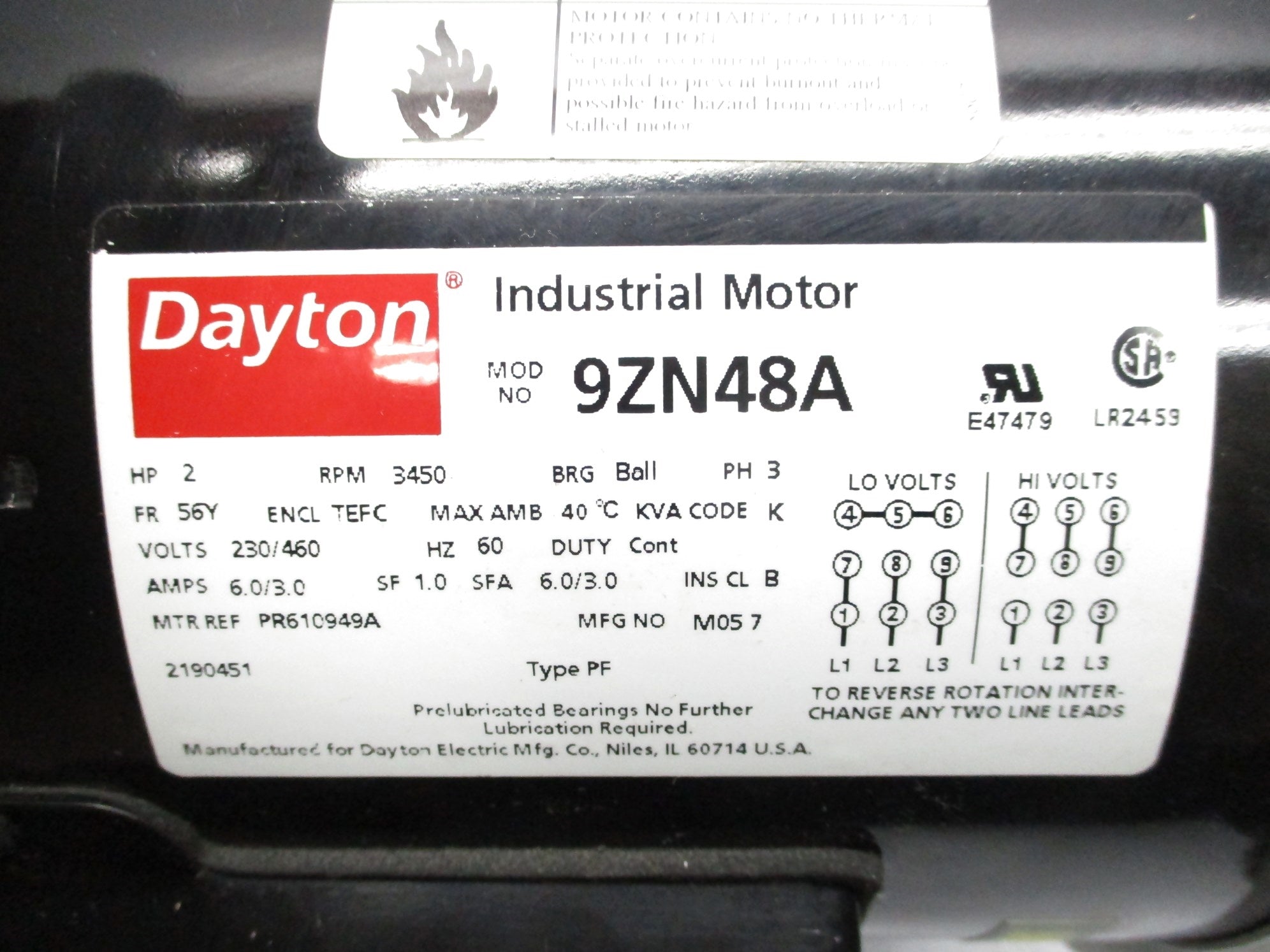 DAYTON 9ZN48A NSNP