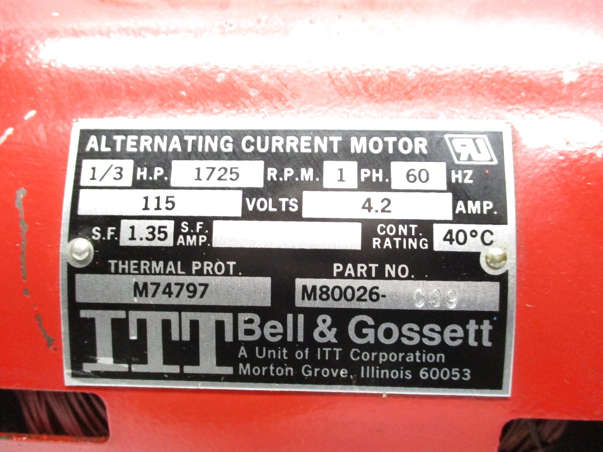 BELL & GOSSETT 102226 HD3 UNMP