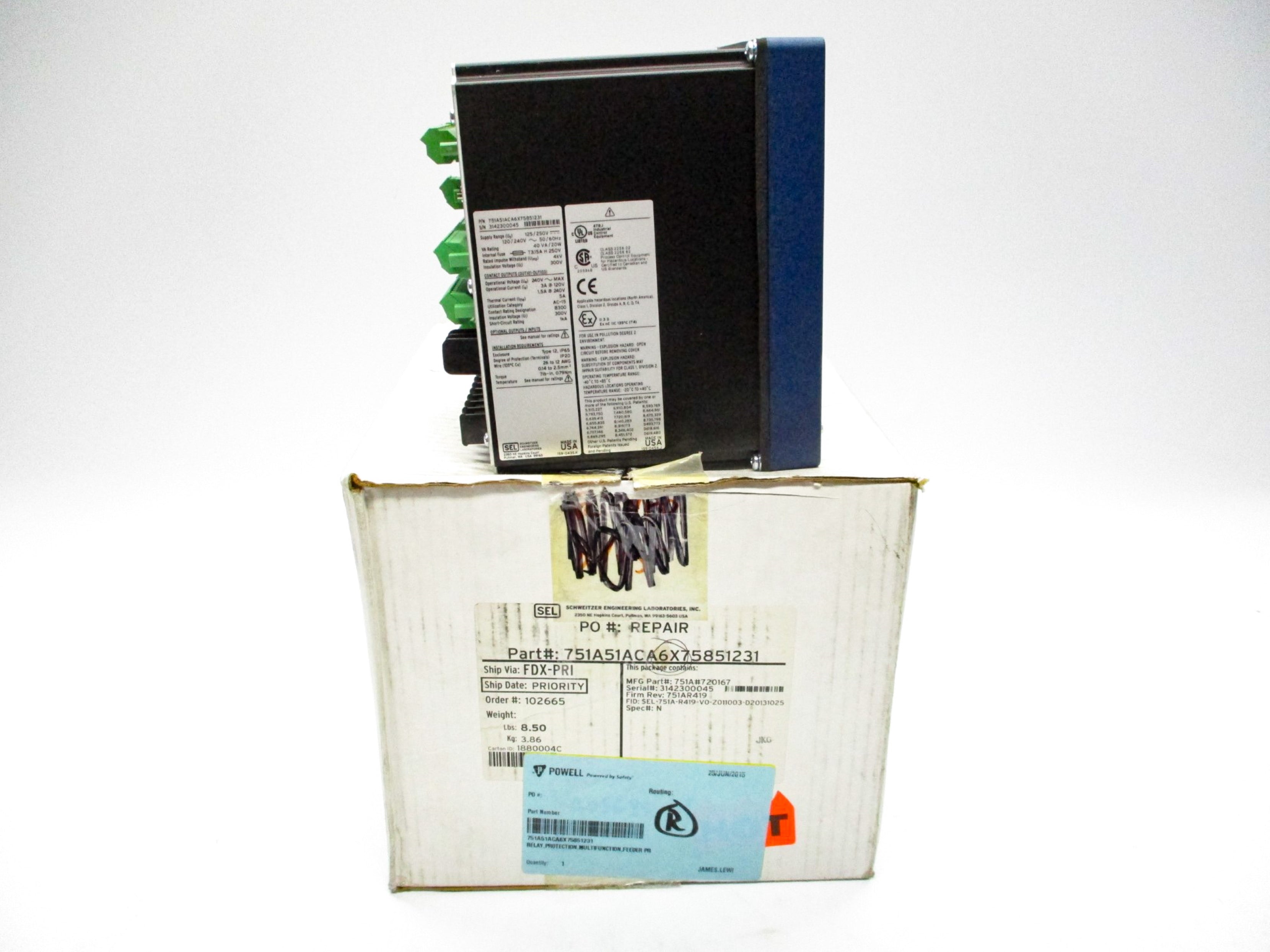 SEL SEL-751A 751A51ACA6X75851231 REMAN