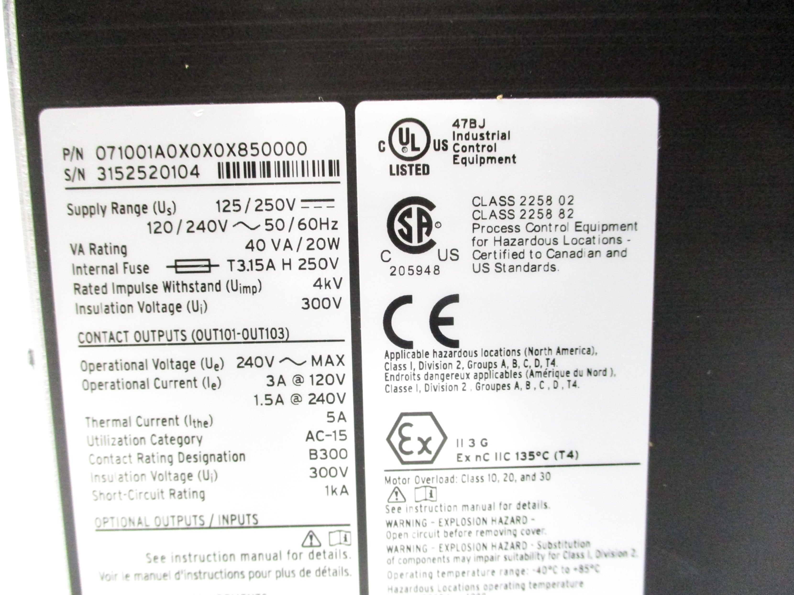 SEL SEL-710 071001A0X0X0X850000 NSMP