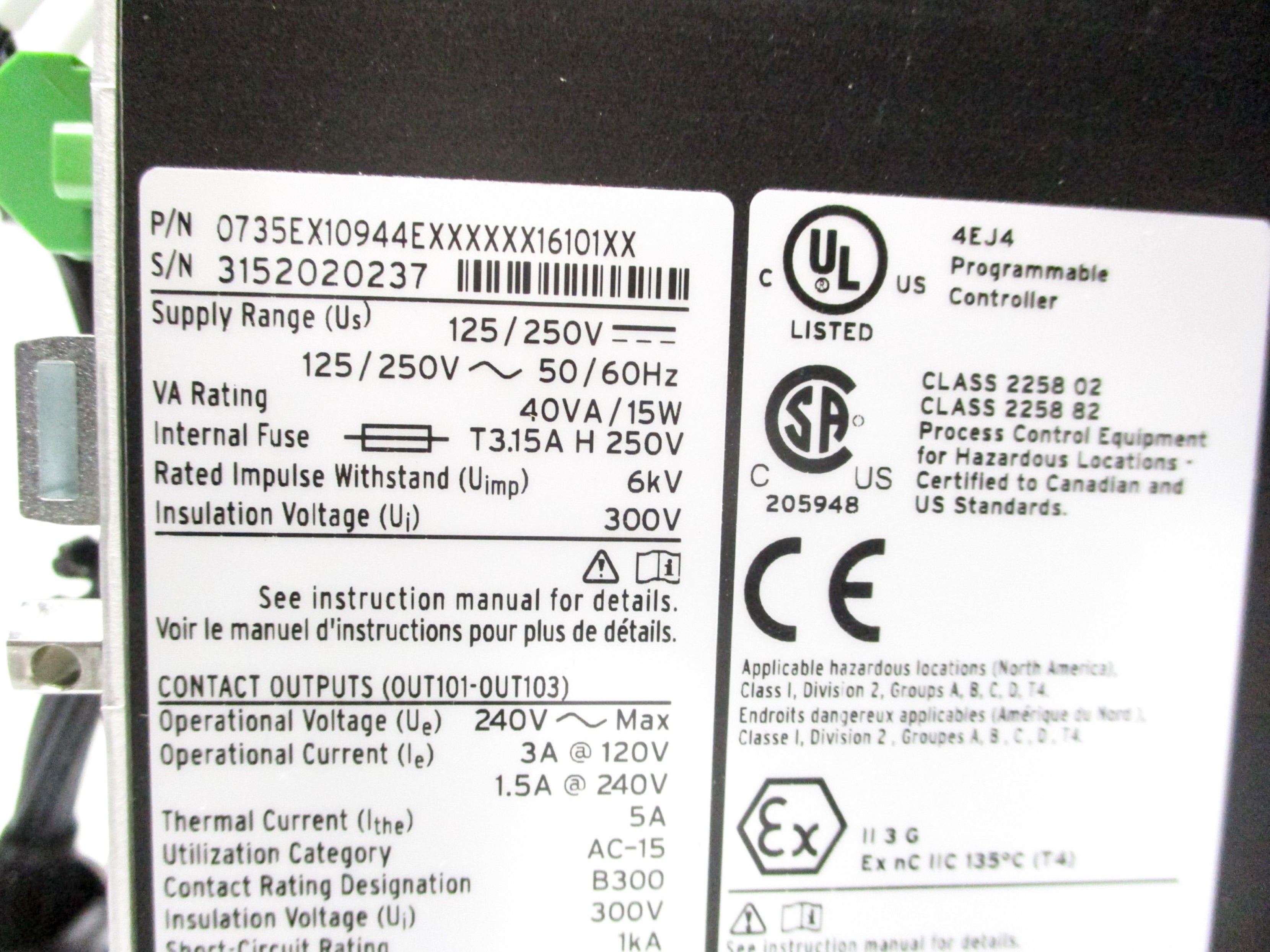 SEL SEL-735 0735EX10944EXXXXXX16101XX NSNP