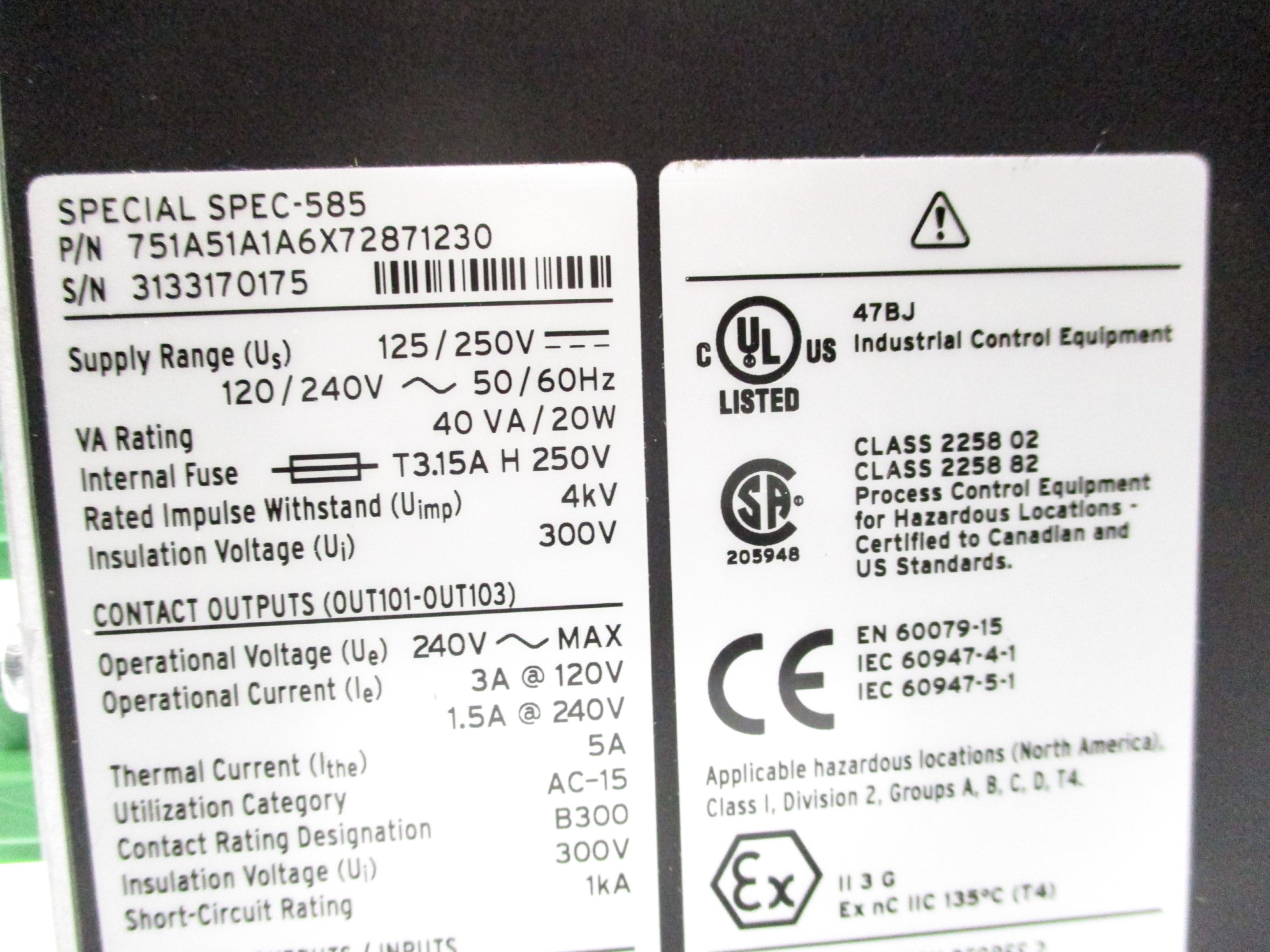 SEL SEL-751A 751A51A1A6X72871230 UNMP