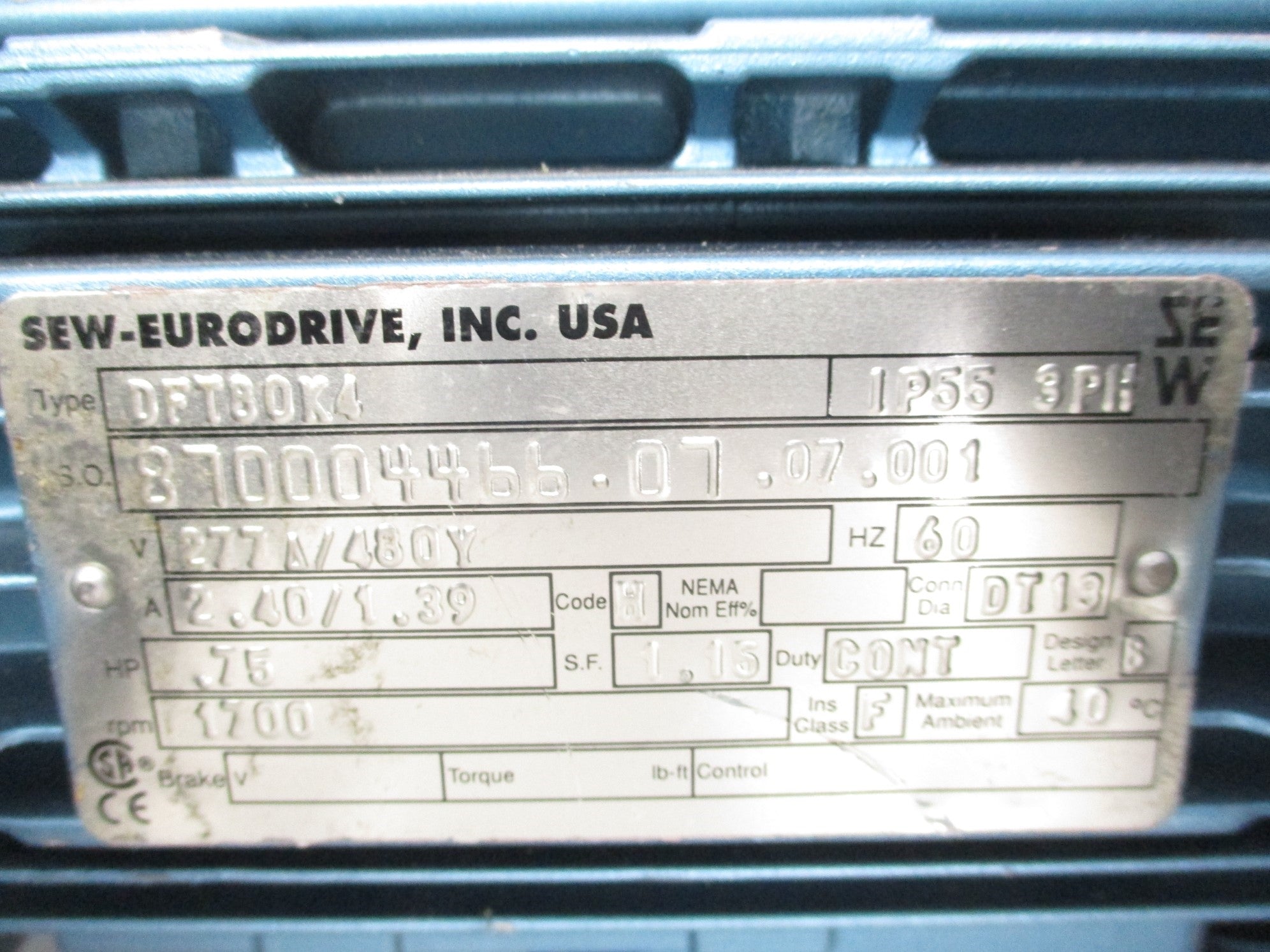 SEW EURODRIVE KA47DT80K4 NSNP