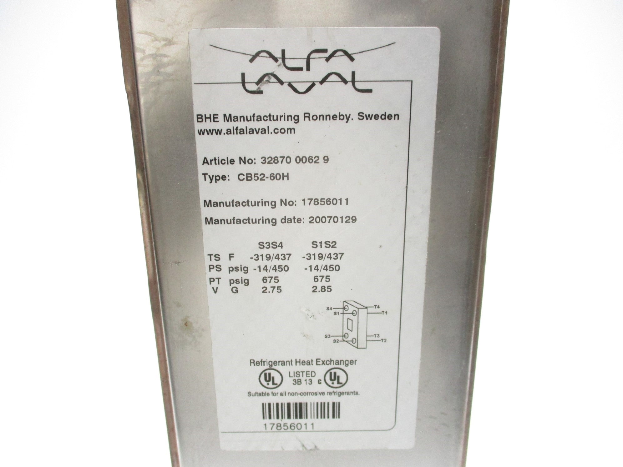 ALFA LAVAL CB52-60H (AS PICTURED) NSNP