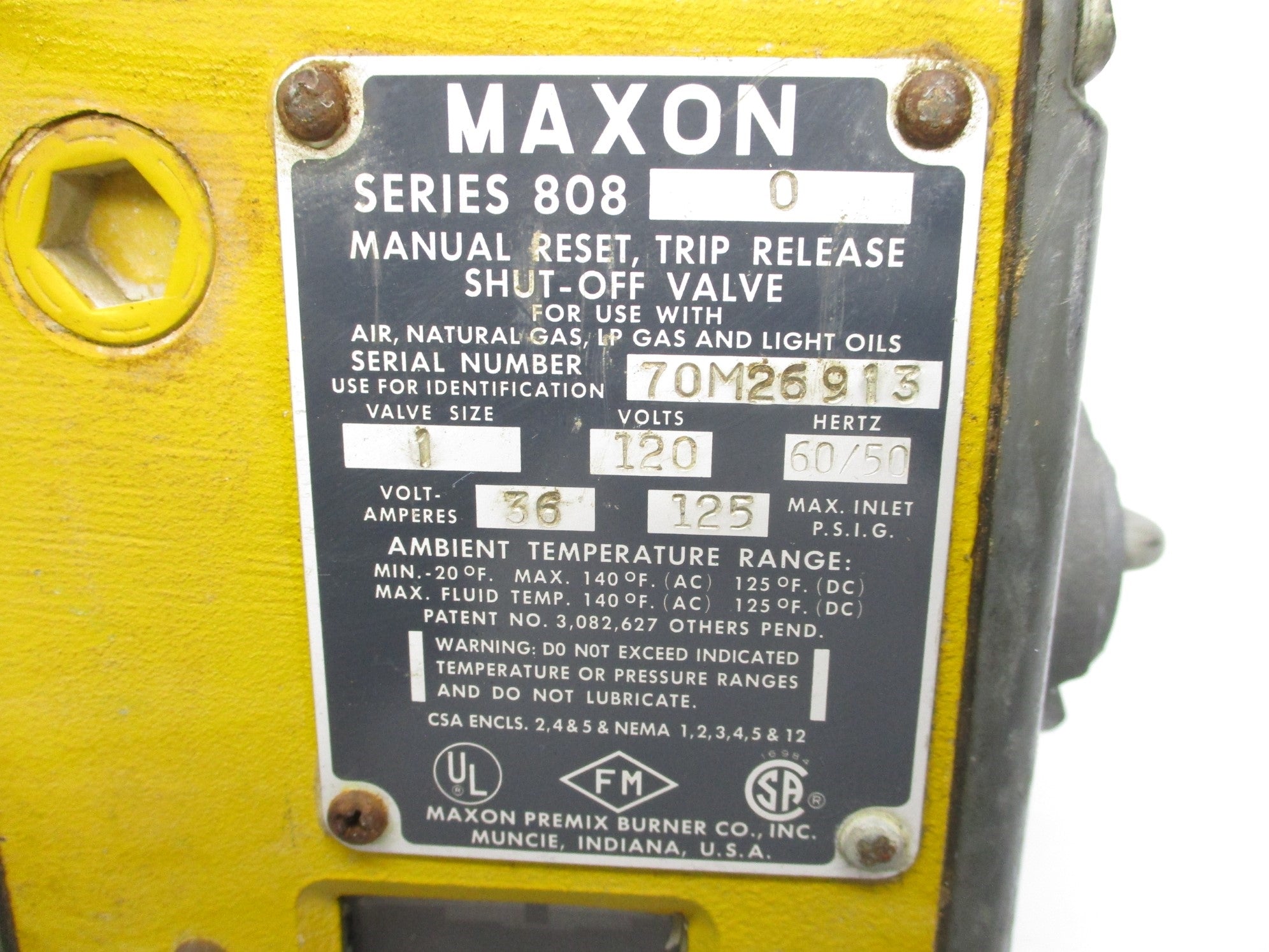 MAXON SERIES 808-0 UNMP