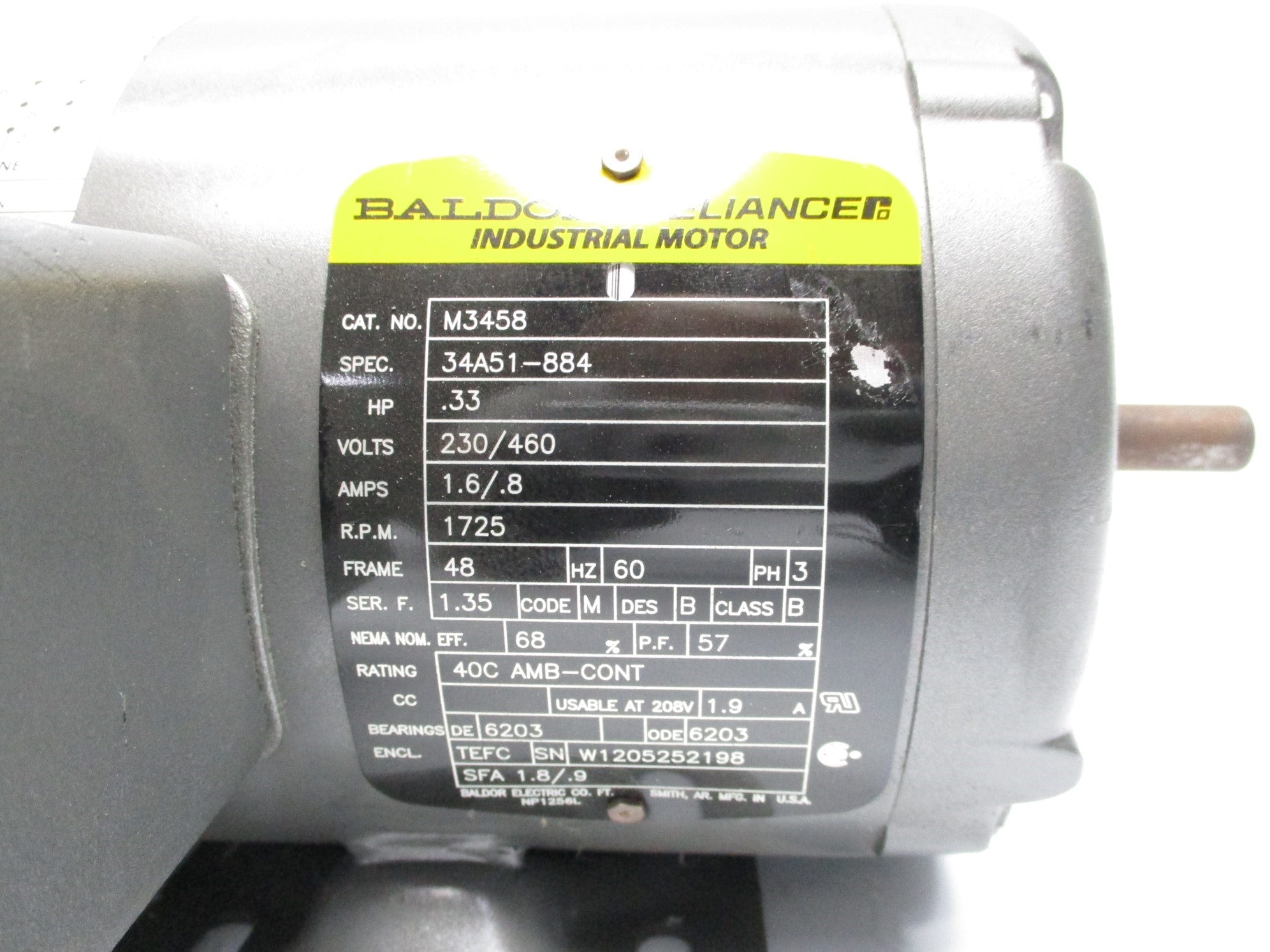 BALDOR M3458 UNMP