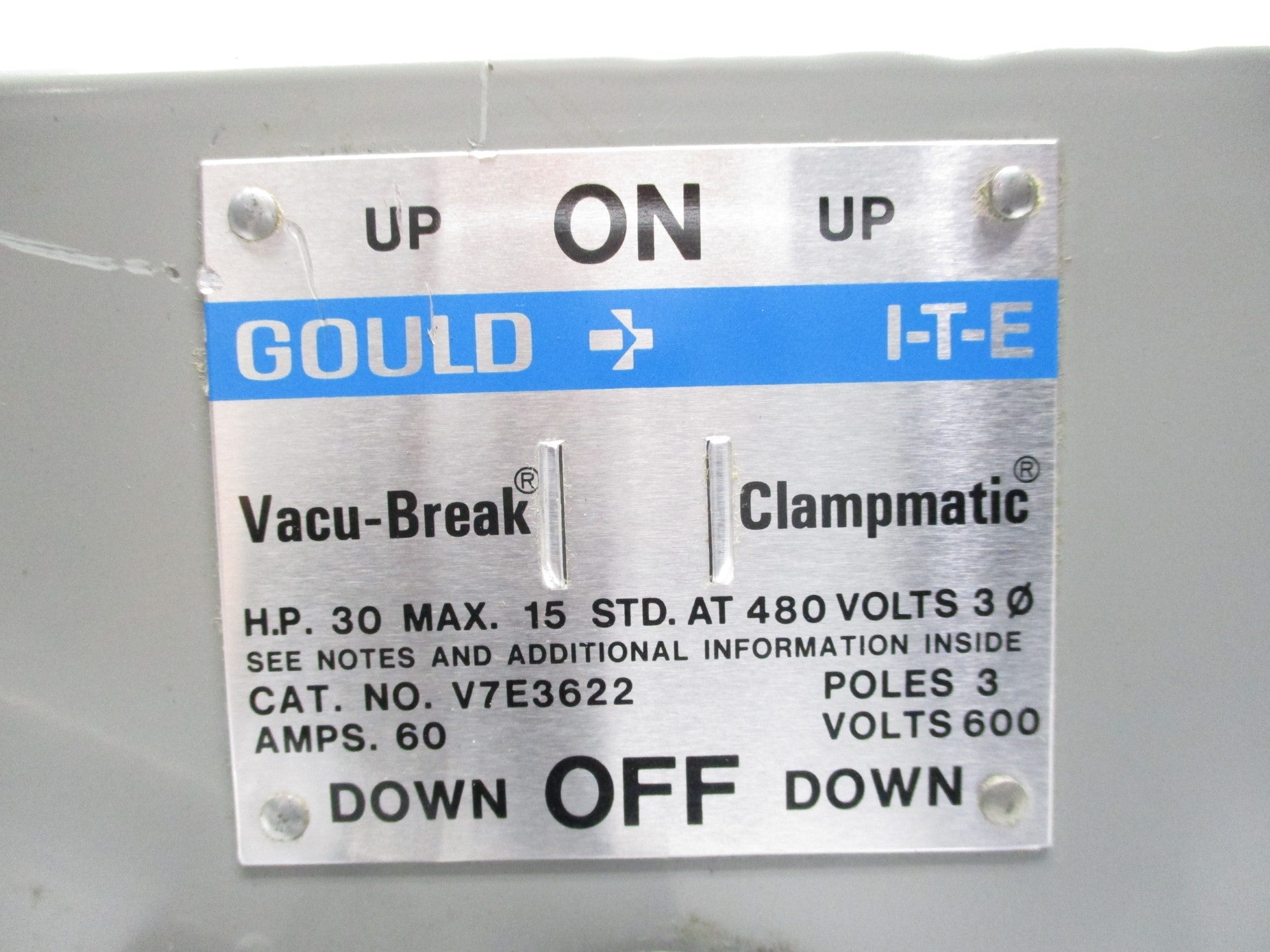 ITE V7E3622 60A UNMP