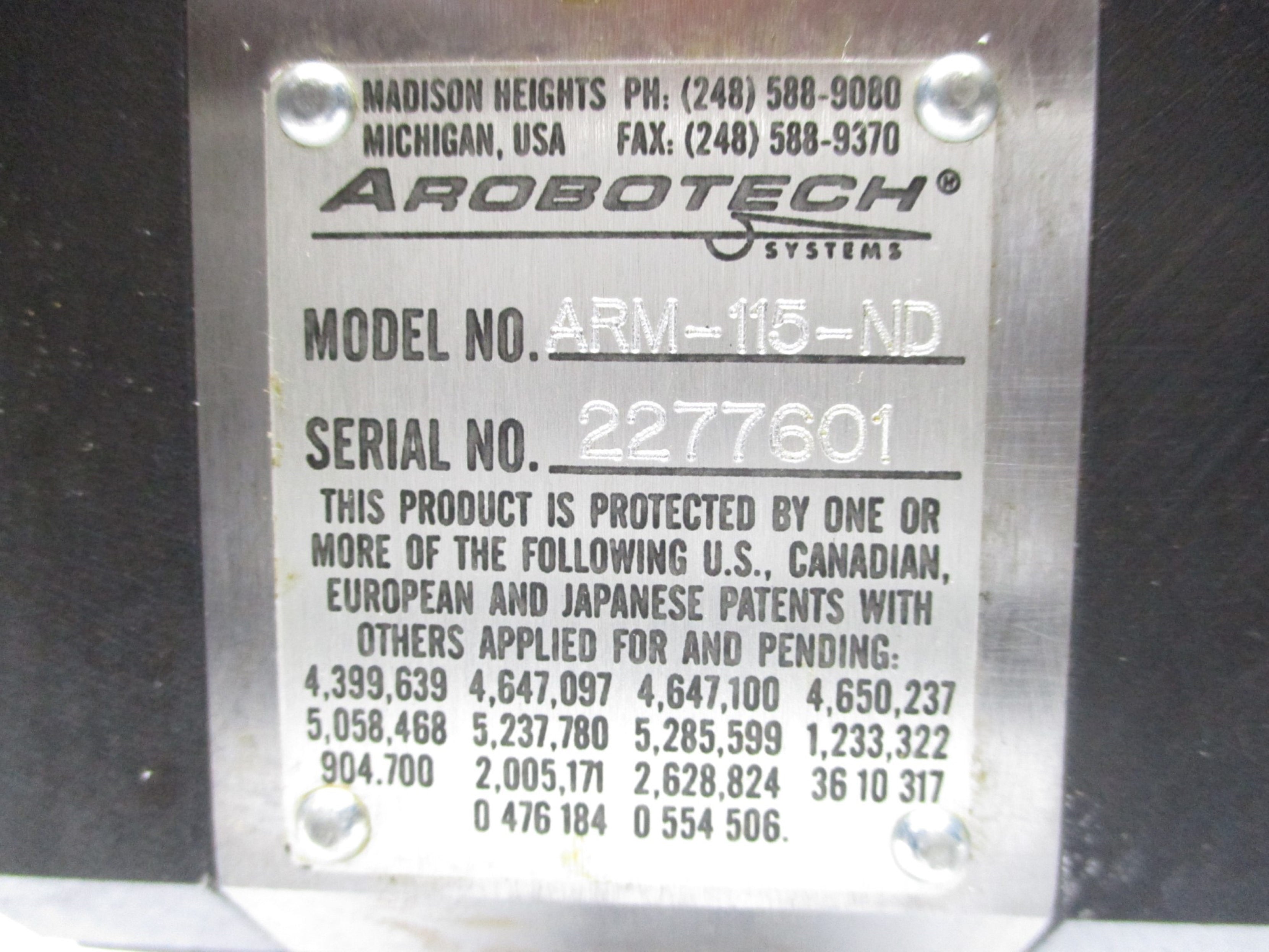 AROBOTECH ARM-115-ND NSNP