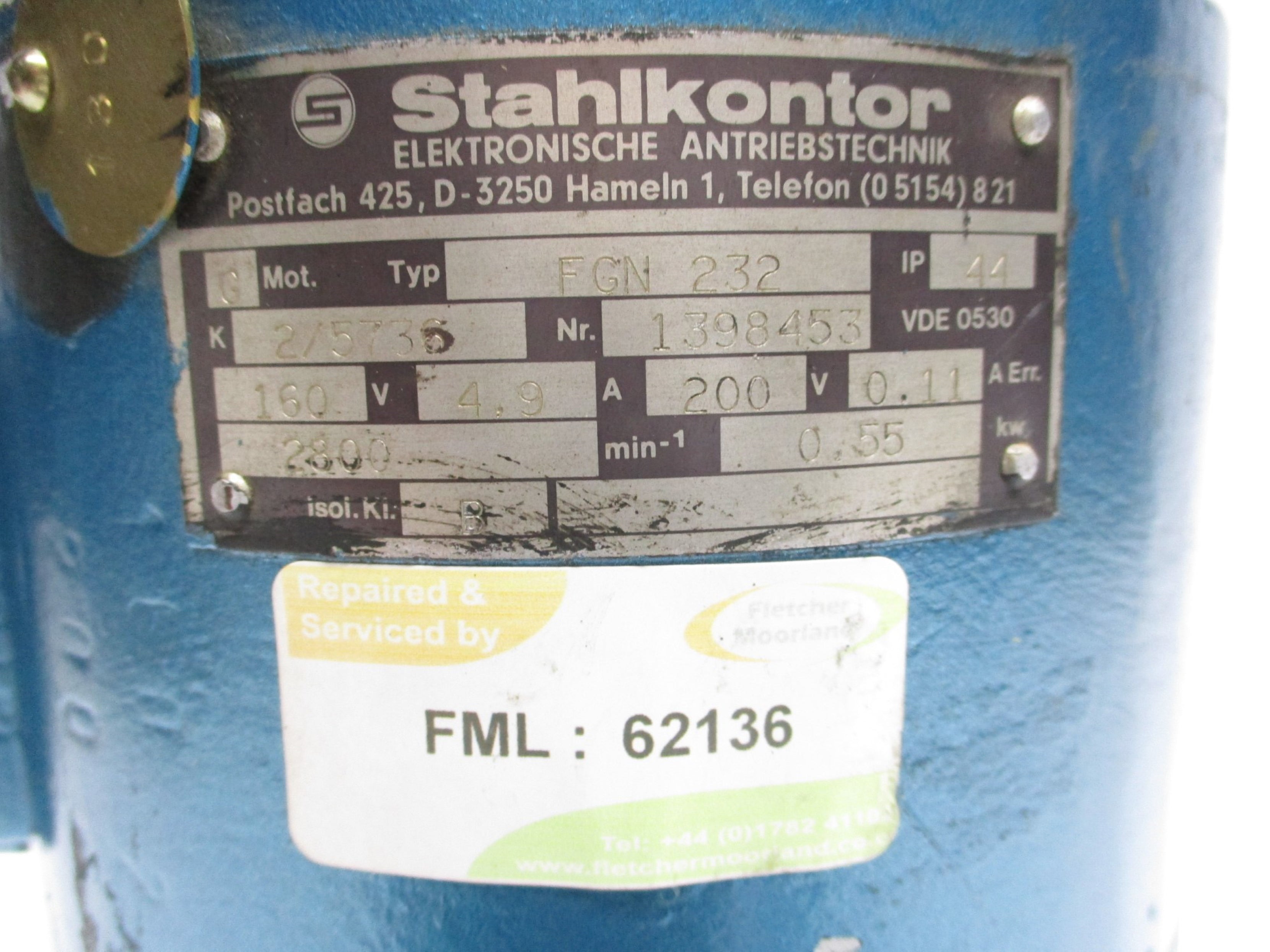 STAHLKONTOR FGN232 1397194 (AS PICTURED) REMAN