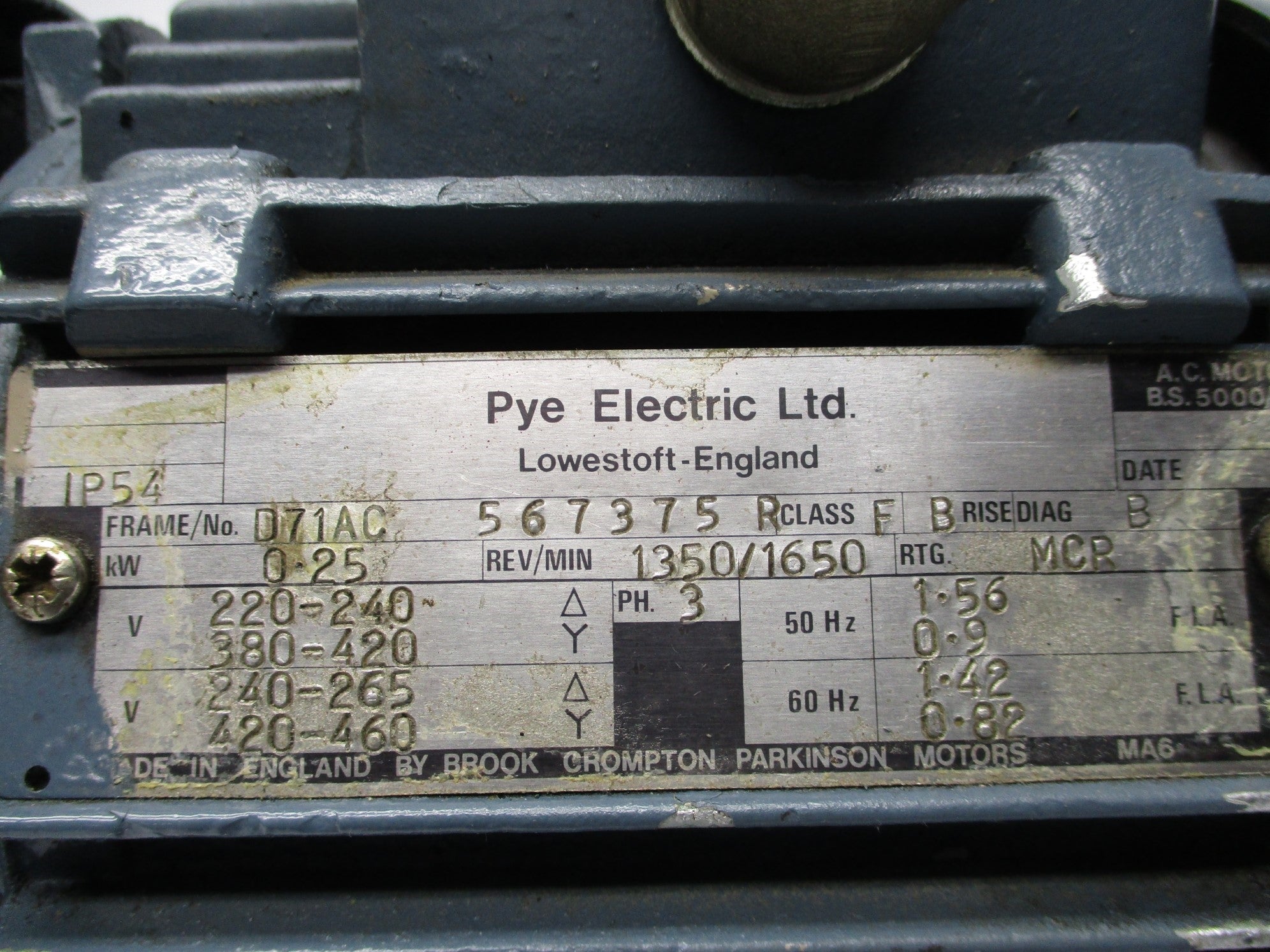 PYE ELECTRIC 1D4;8D4;80D4 67644 UNMP