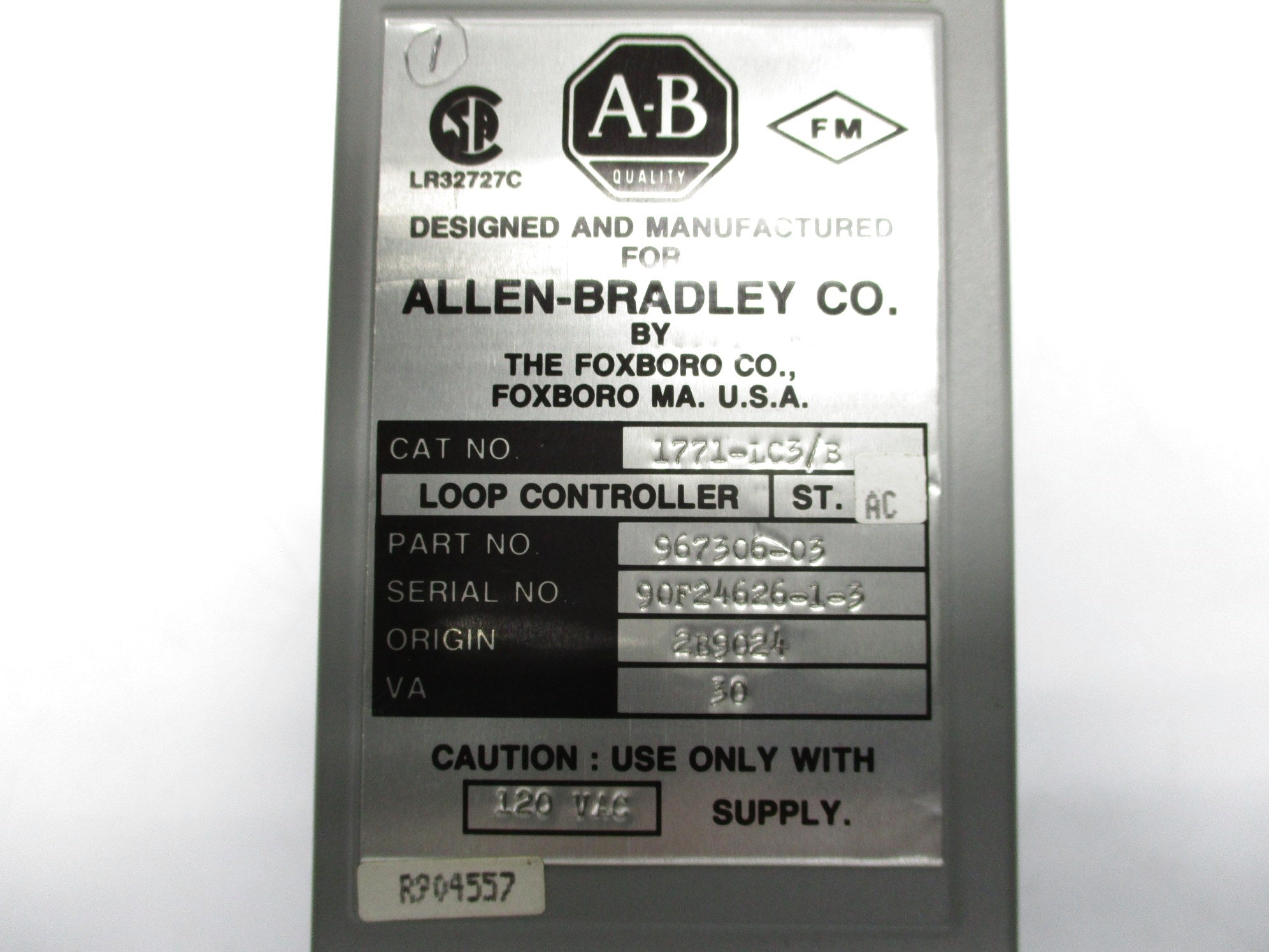 ALLEN BRADLEY 1771-LC3 SER. B REMAN