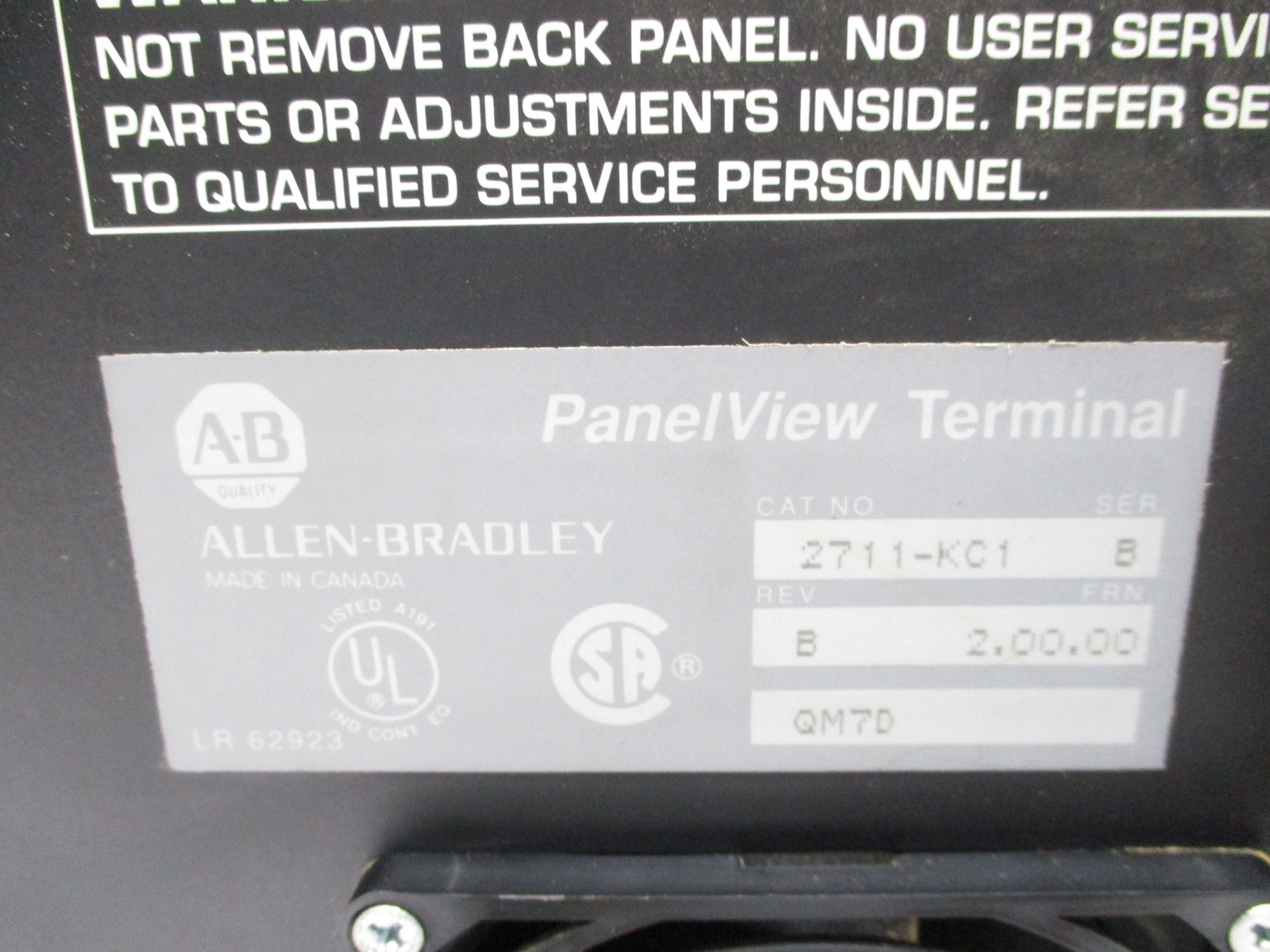 ALLEN BRADLEY 2711-KC1 SER. B F/W 2.00.00 UNMP