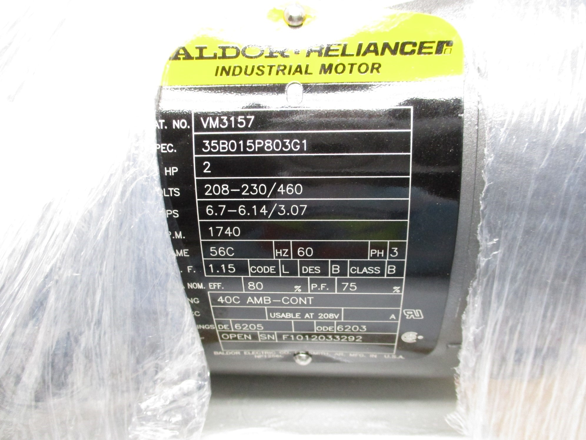 BALDOR VM3157 NSMP