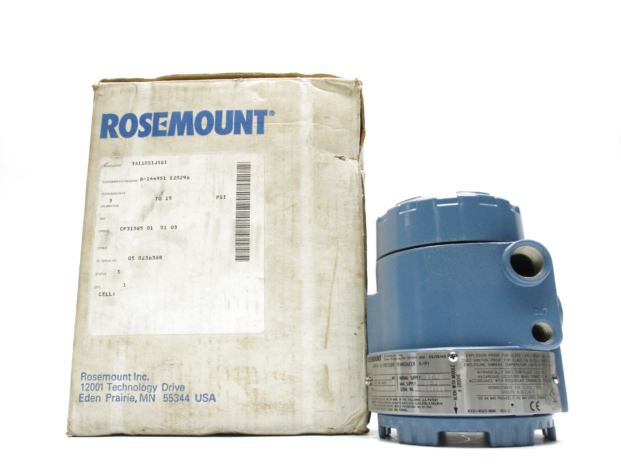 ROSEMOUNT 3311DS1J1B1 NSMP