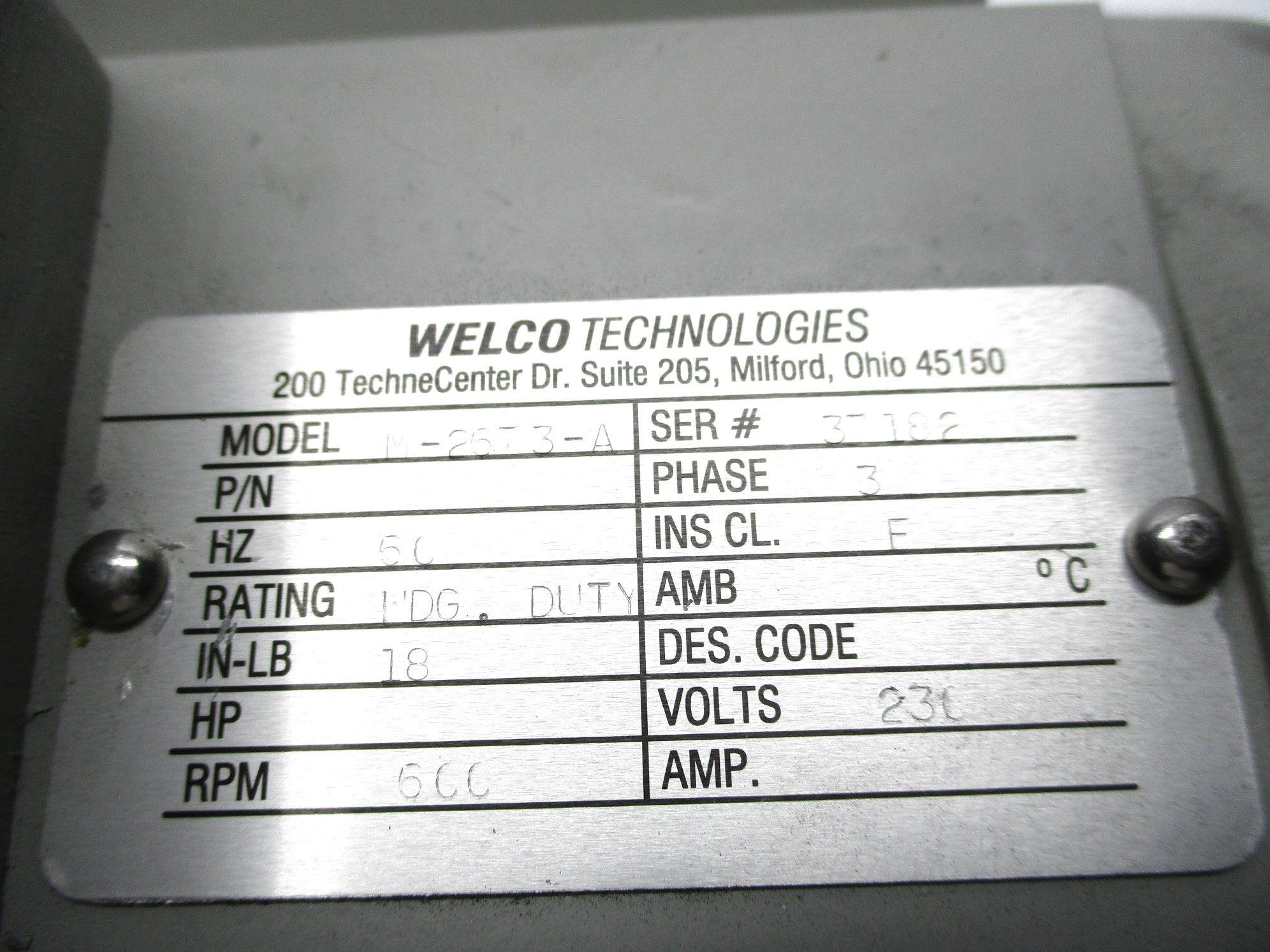 WELCO M-2673-A NSNP