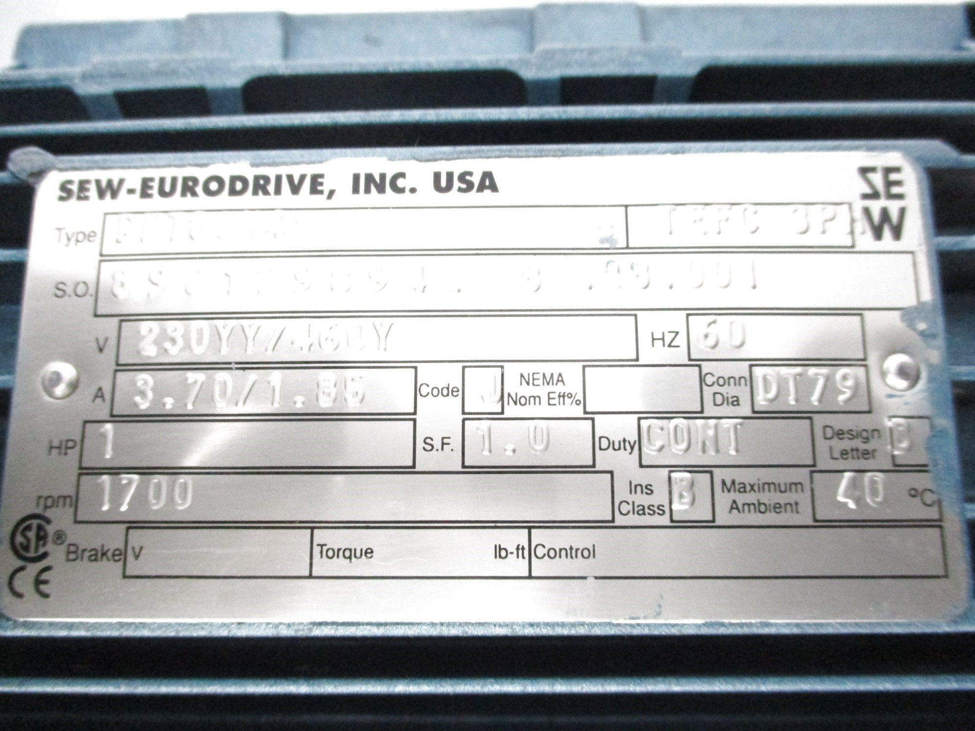 SEW EURODRIVE S57DT80N4 UNMP