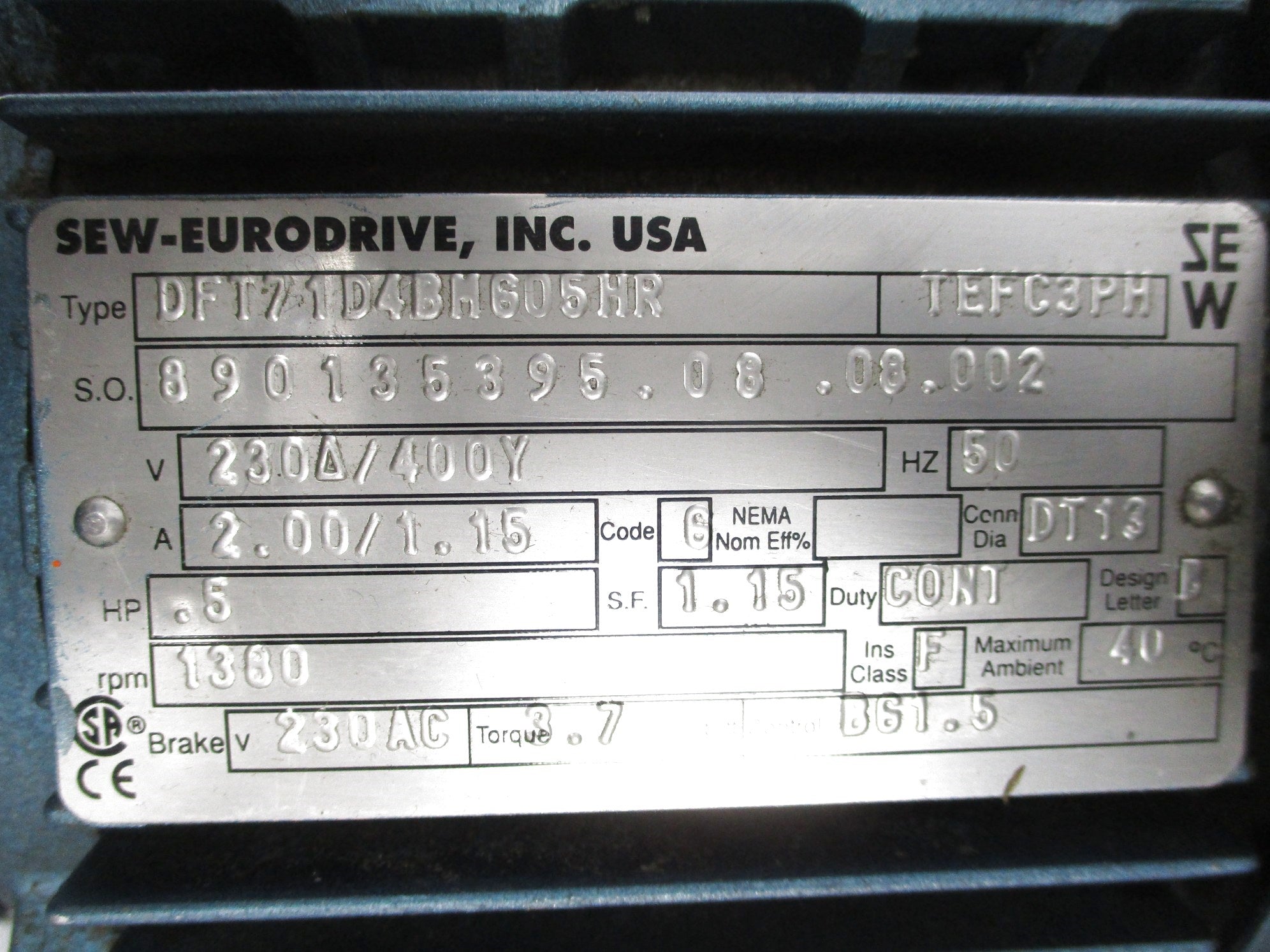 SEW EURODRIVE R27DT71D4BMG05HR UNMP