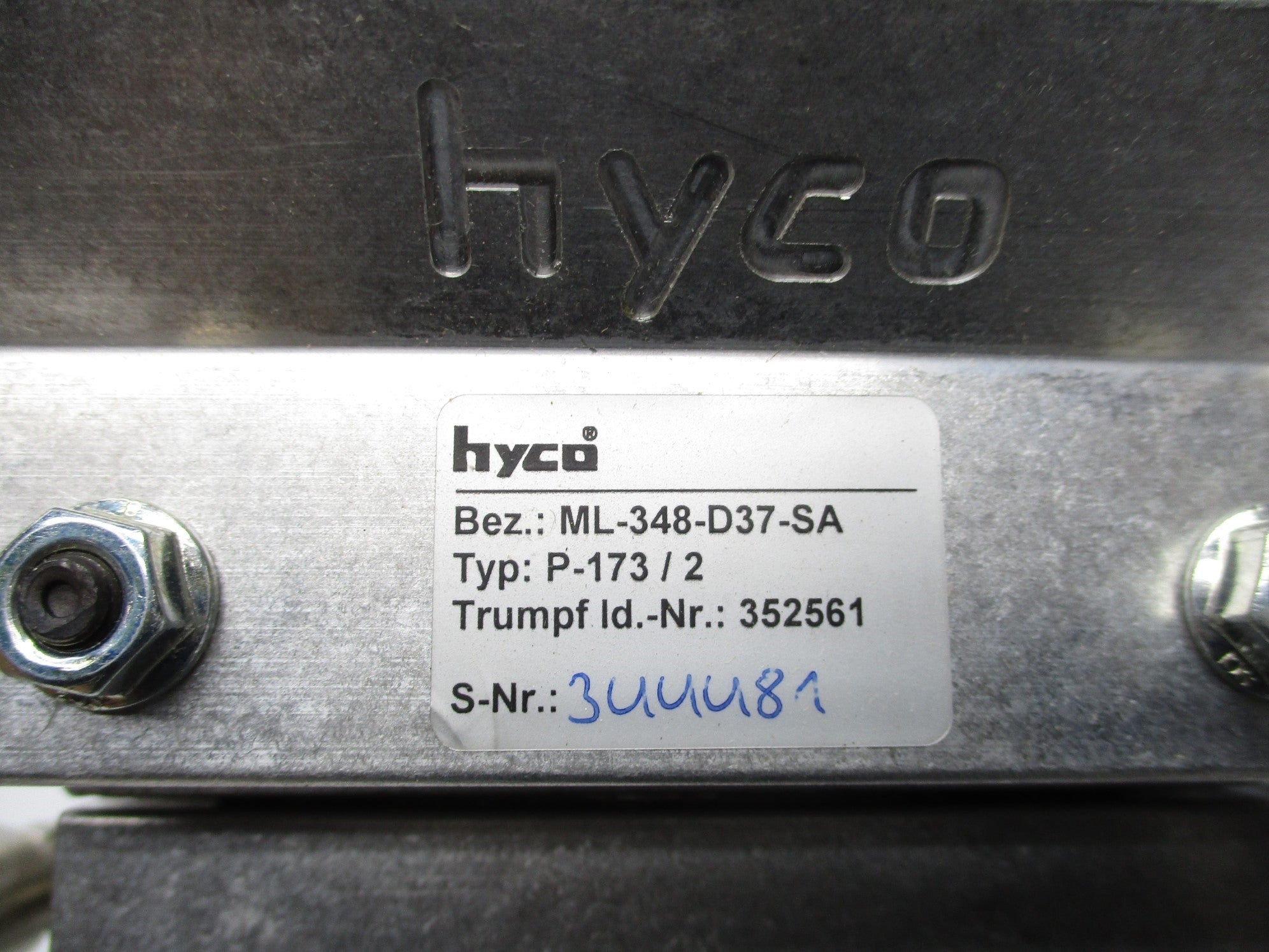 HYCO 352561 ML-348-D37-SA NSMP