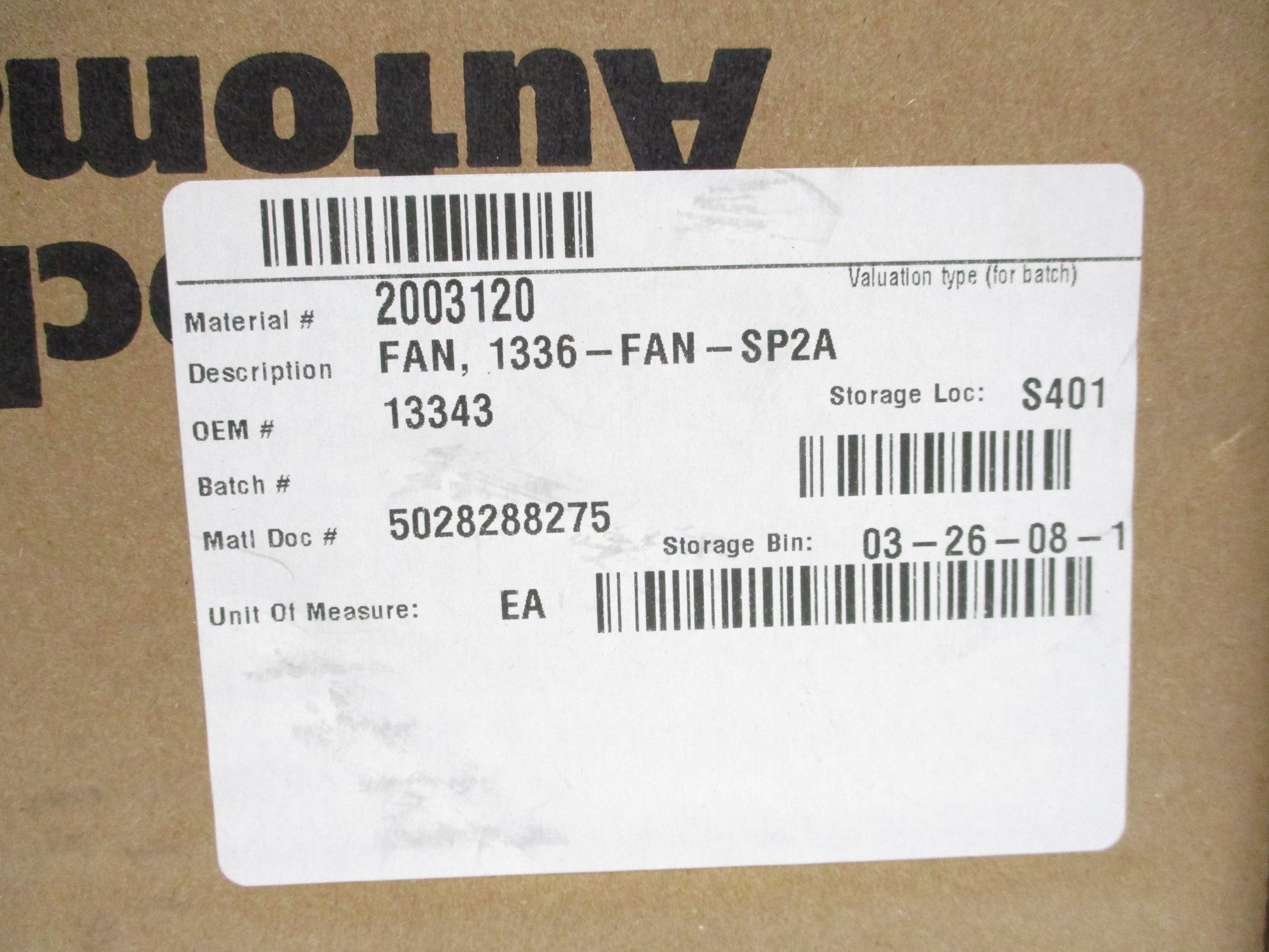 ALLEN BRADLEY 1336-FAN-SP2A NSMP