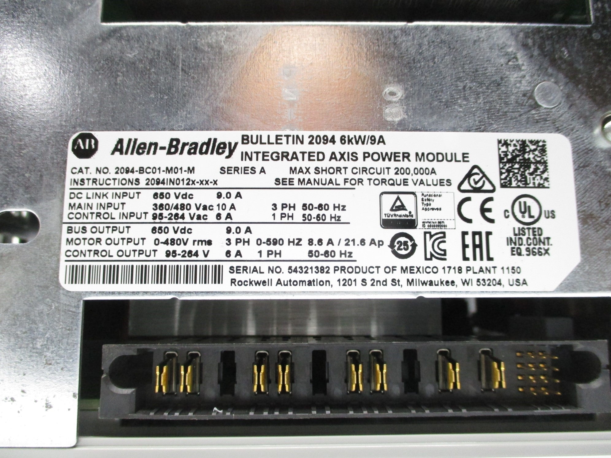ALLEN BRADLEY 2094-BC01-M01-M SER. A NSMP