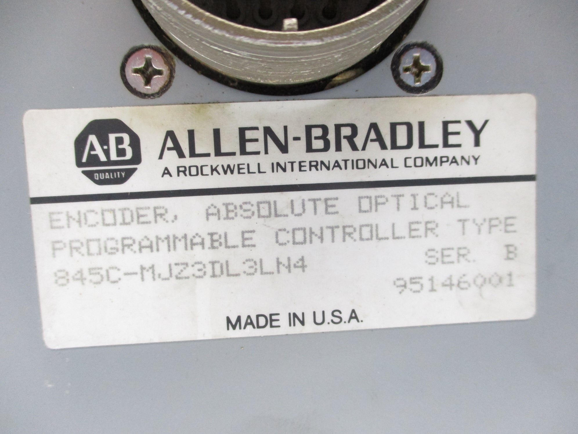 ALLEN BRADLEY 845C-MJZ3DL3LN4 SER. B UNMP