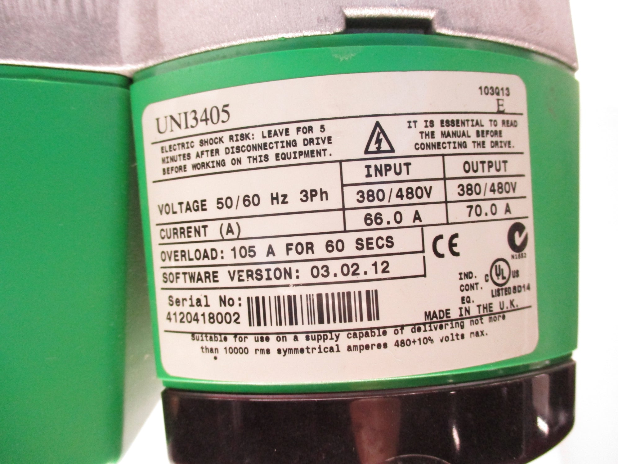 CONTROL TECHNIQUES UNI3405 NSNP