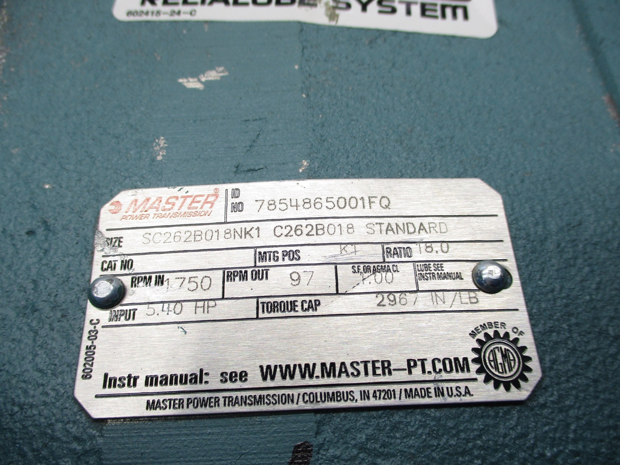 MASTER SC262B018NK1 7854865001FQ NSNP