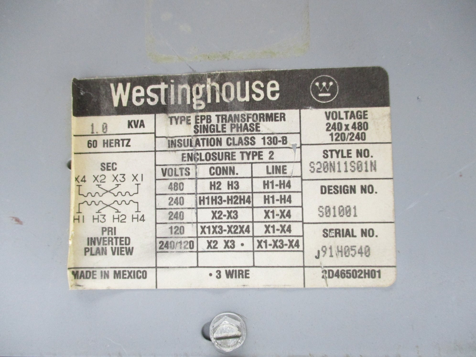 WESTINGHOUSE S20N11S01N 2D46502H01 NSNP