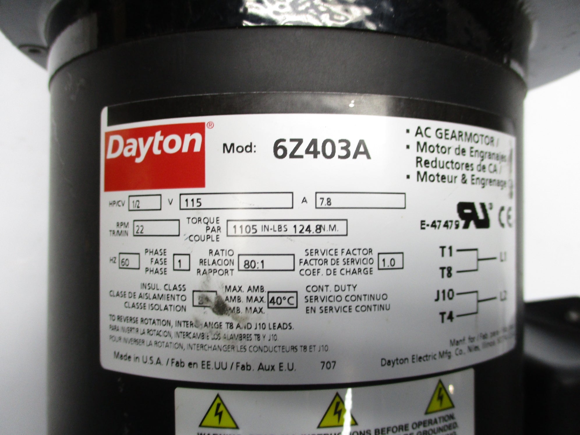 DAYTON 6Z403A (AS PICTURED) NSNP