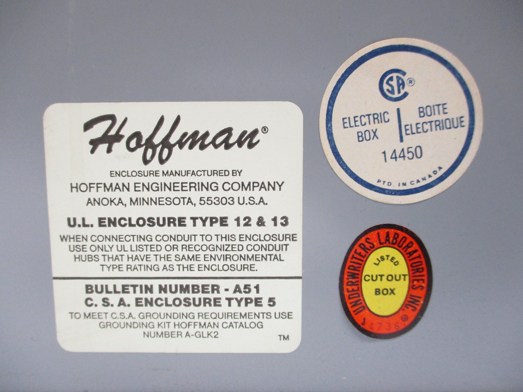 HOFFMAN TYPE 12 & 13 A51 TYPE 5 UNMP