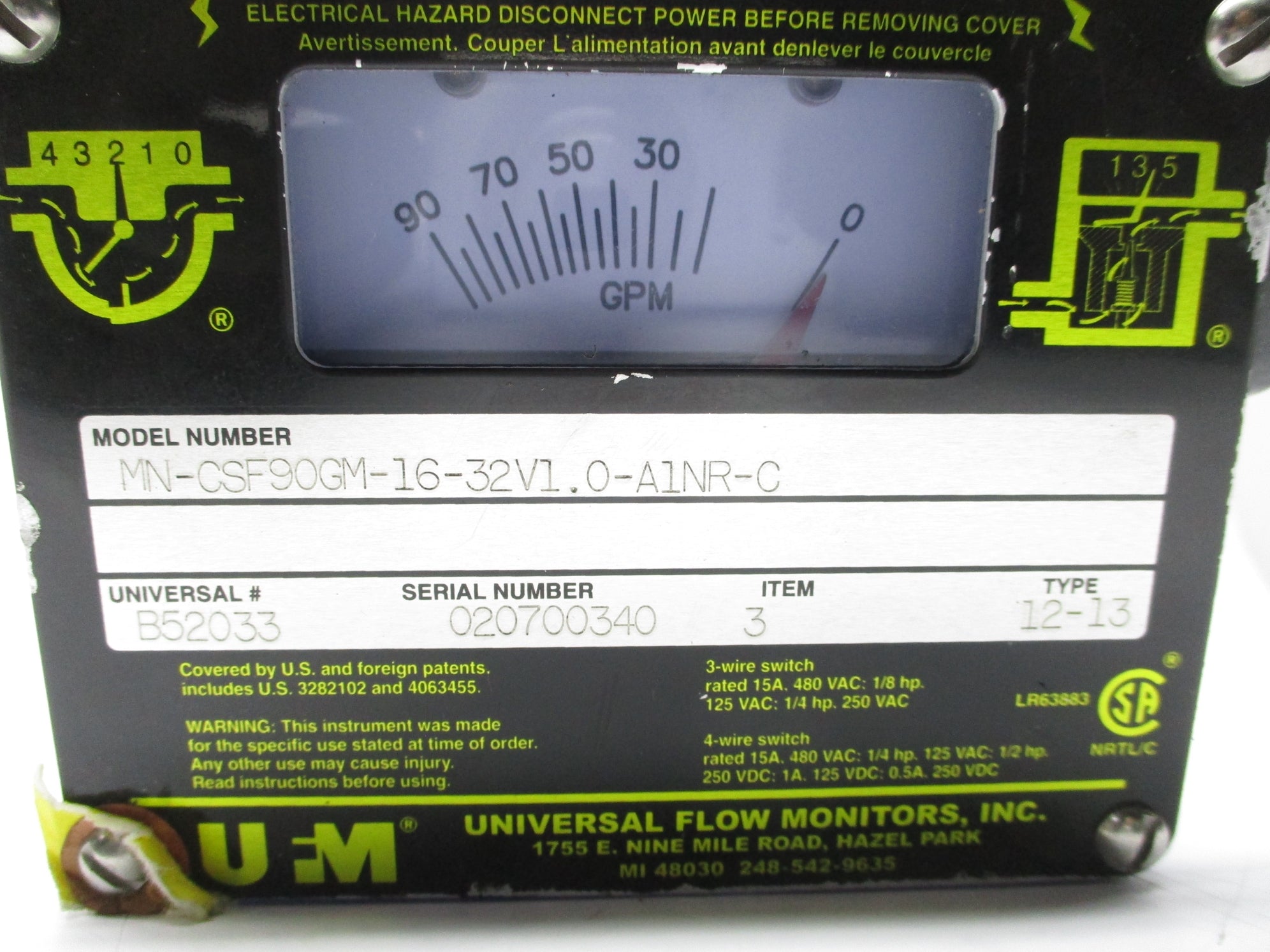 UFM MN-CSF90GM-16-32V1.0-A1NR-C NSNP