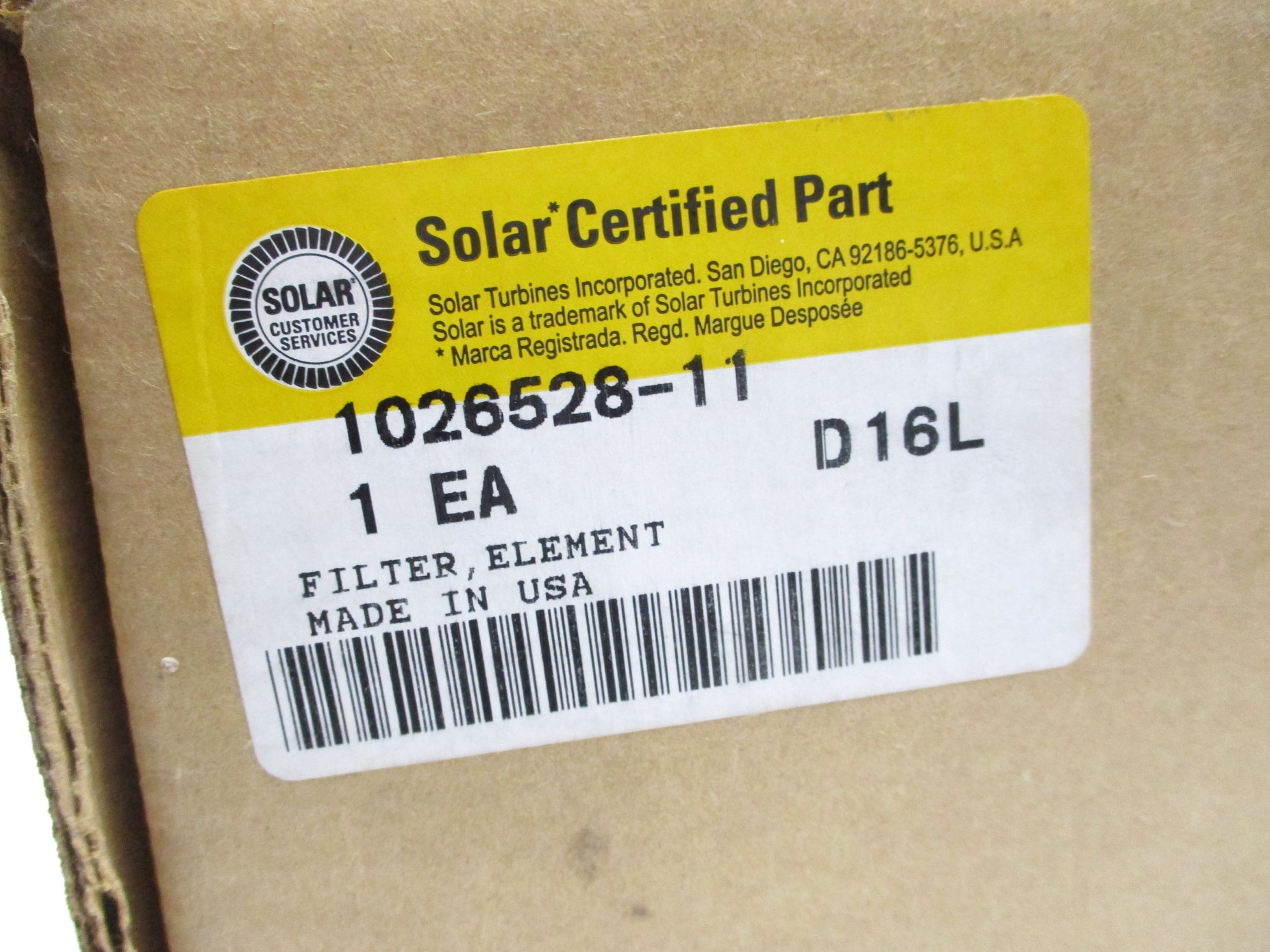 SOLAR TURBINES 1026528-11 NSFS