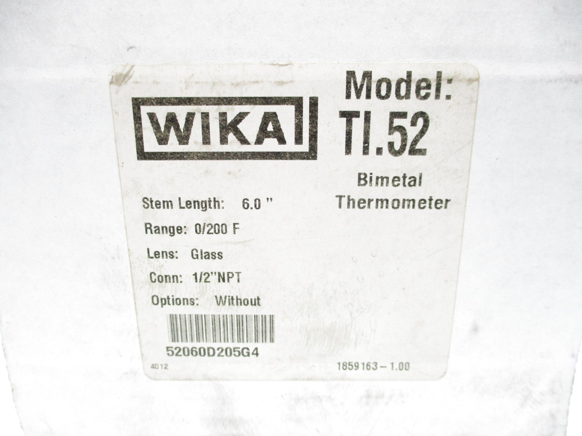 WIKA TI.52 52060D205G4 NSMP
