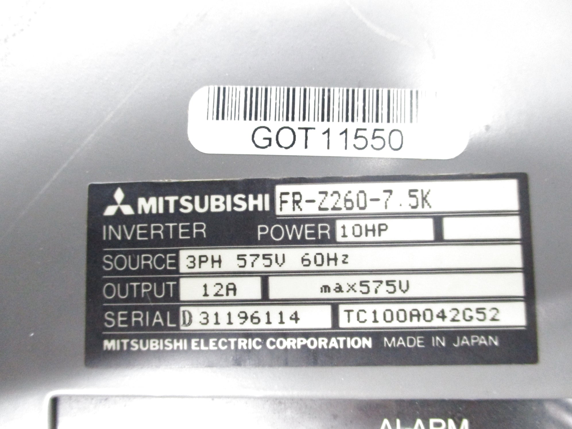 MITSUBISHI FR-Z260-7.5K UNMP