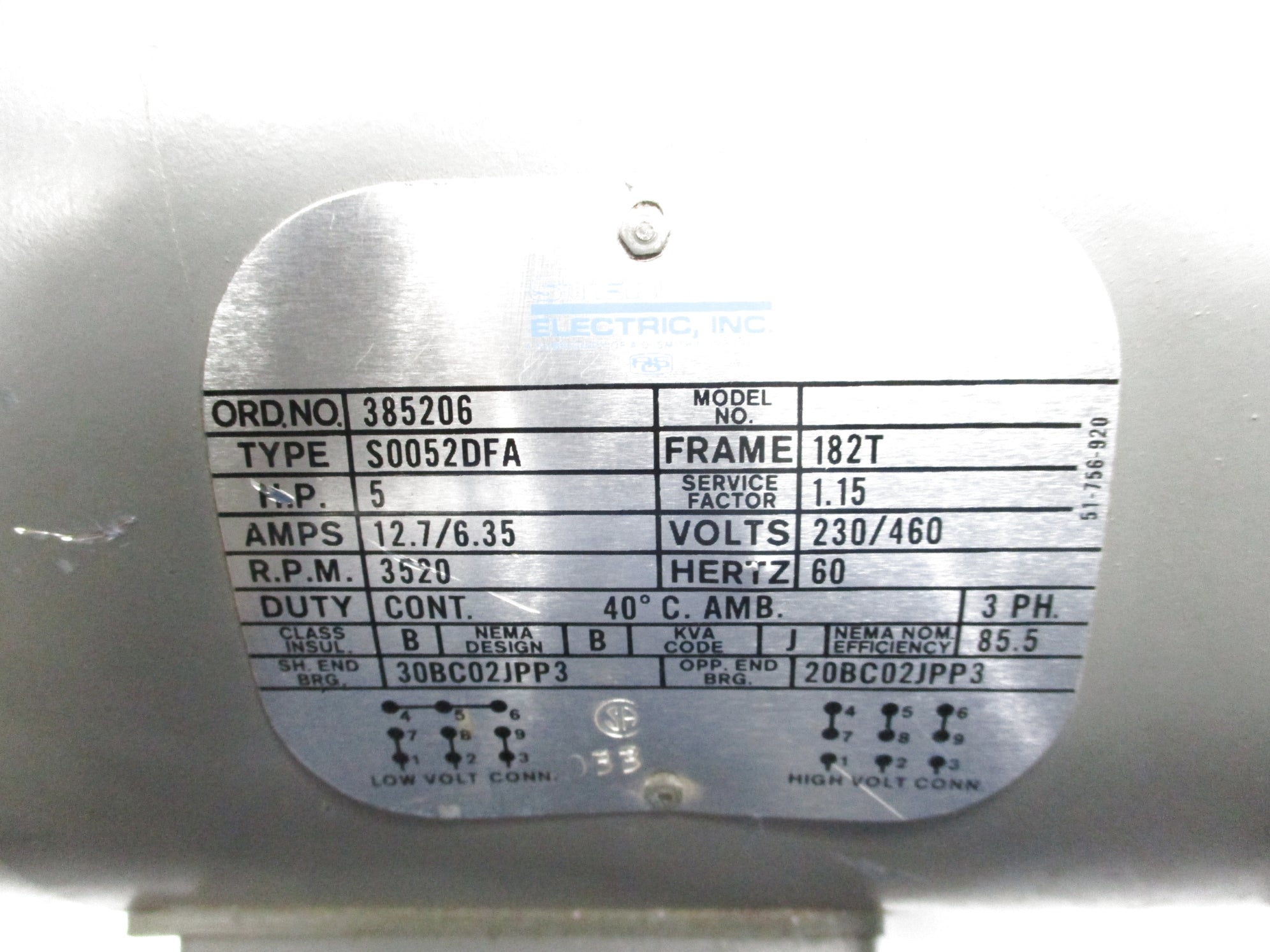 STERLING ELECTRIC S0052DFA UNMP