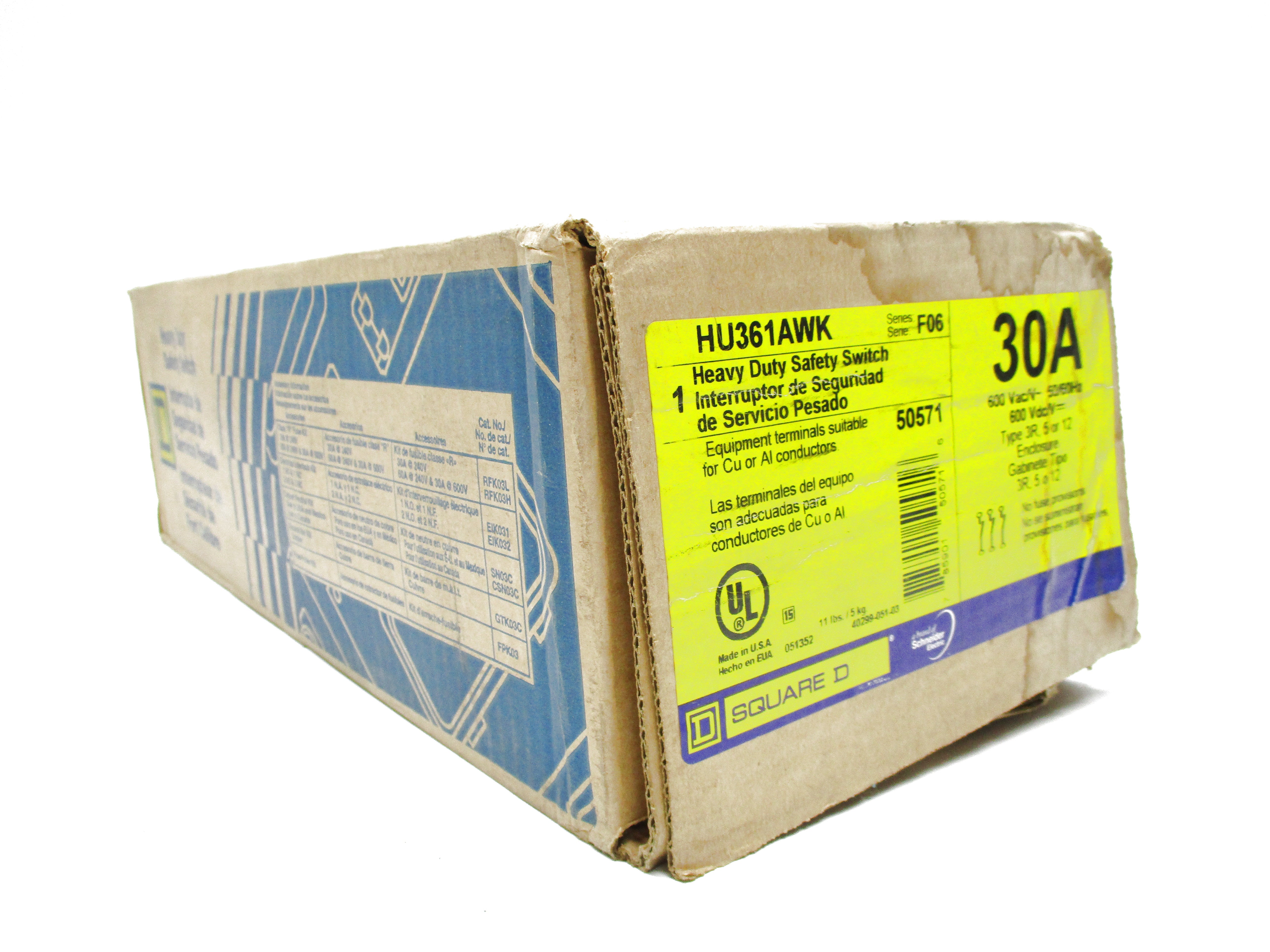 SQUARE D HU361AWK 30A NSFS