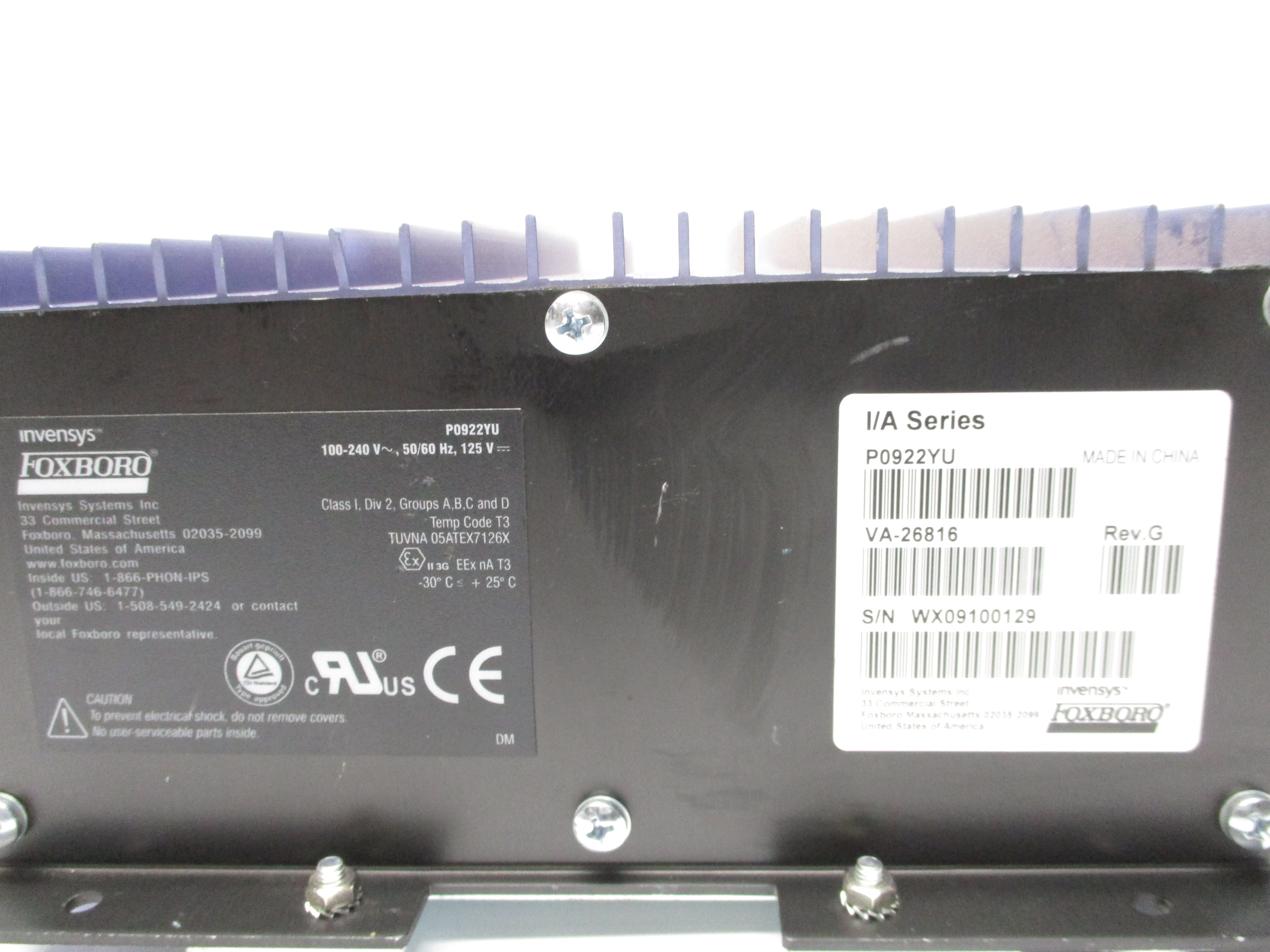 FOXBORO P0922YU I/A SERIES FPS400-24 NSNP