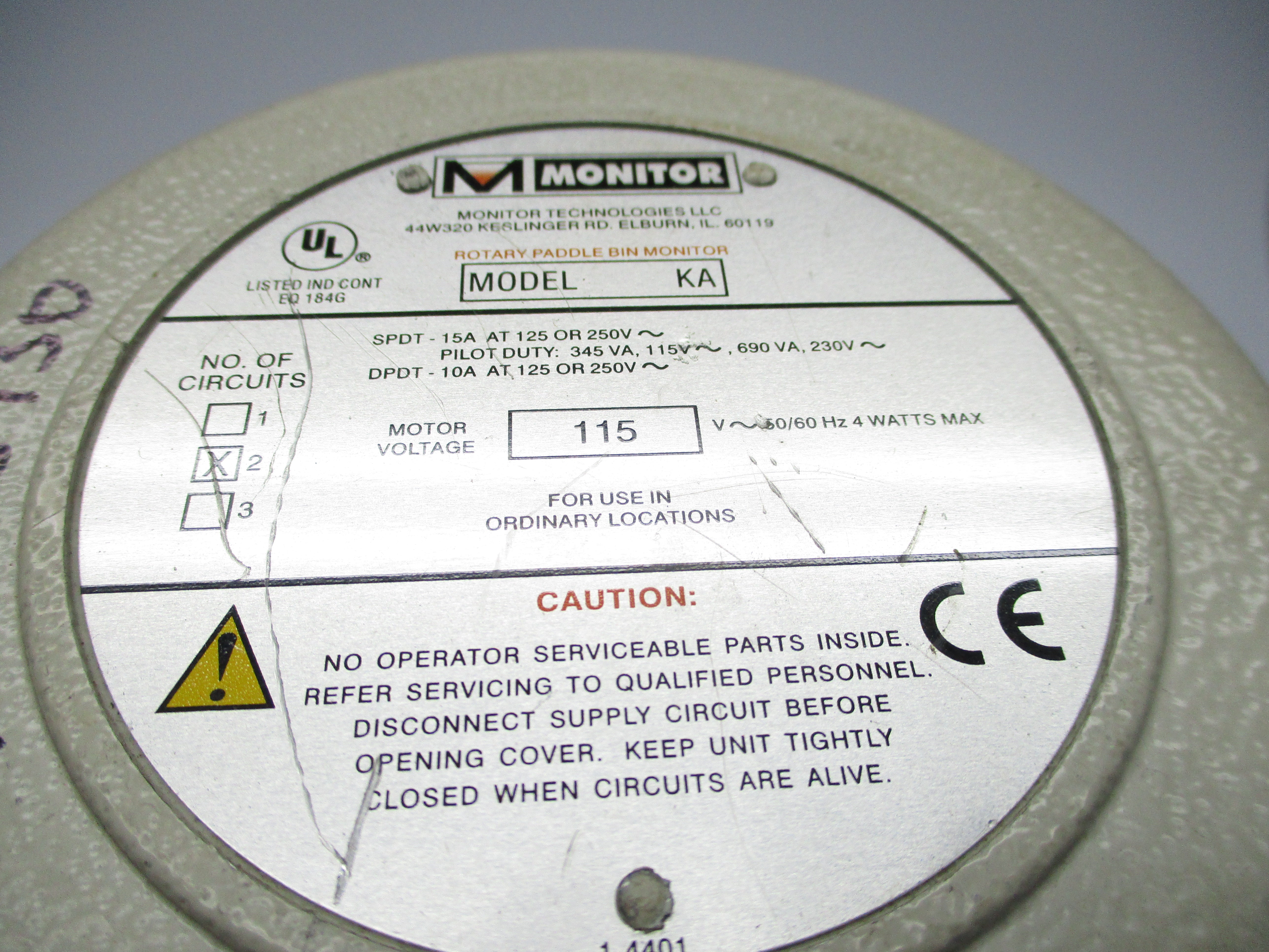 MONITOR 1-8301-1 MODEL KA (AS PICTURED) UNMP