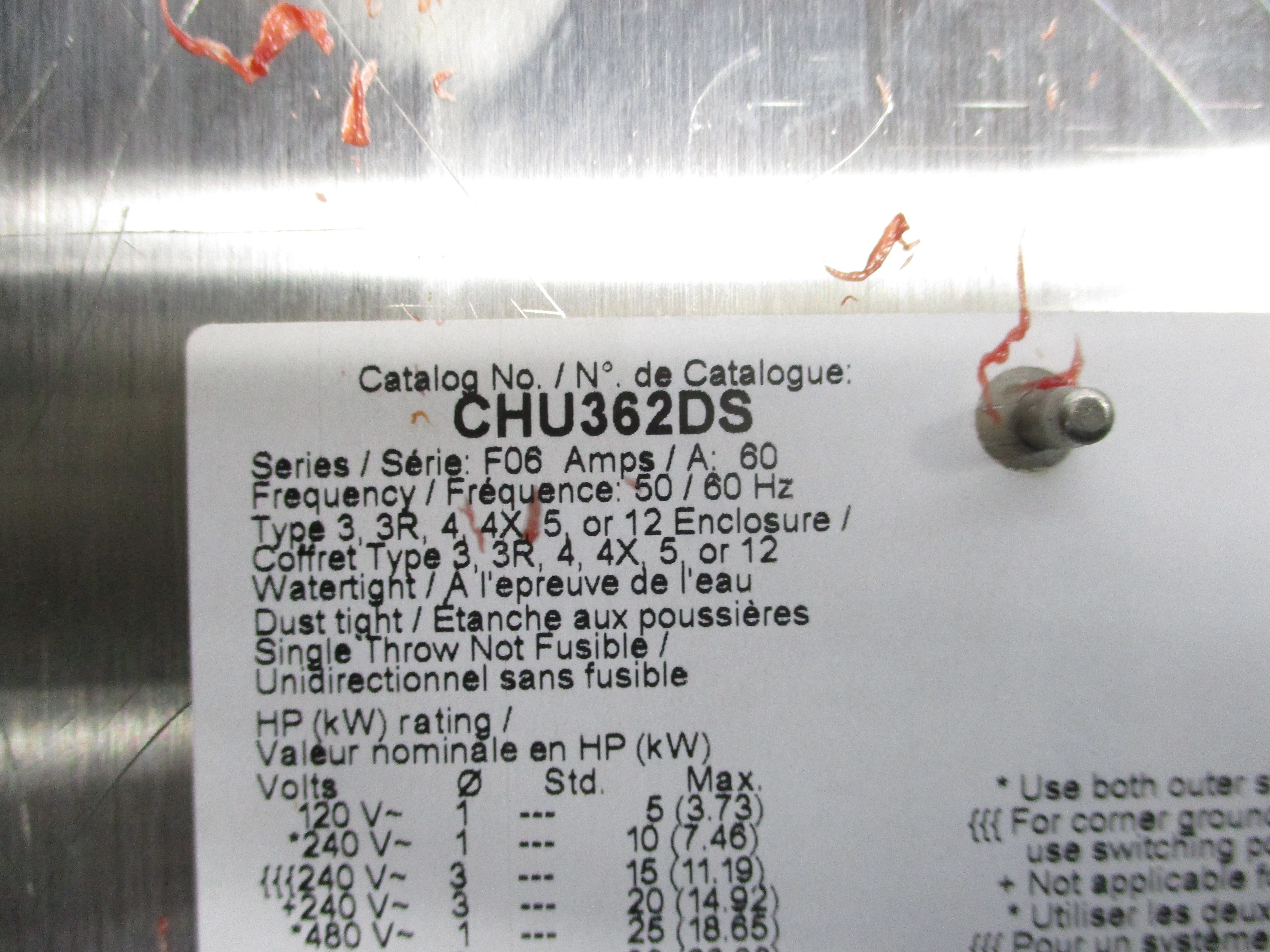 SQUARE D CHU362DS SER. F06 NSNP