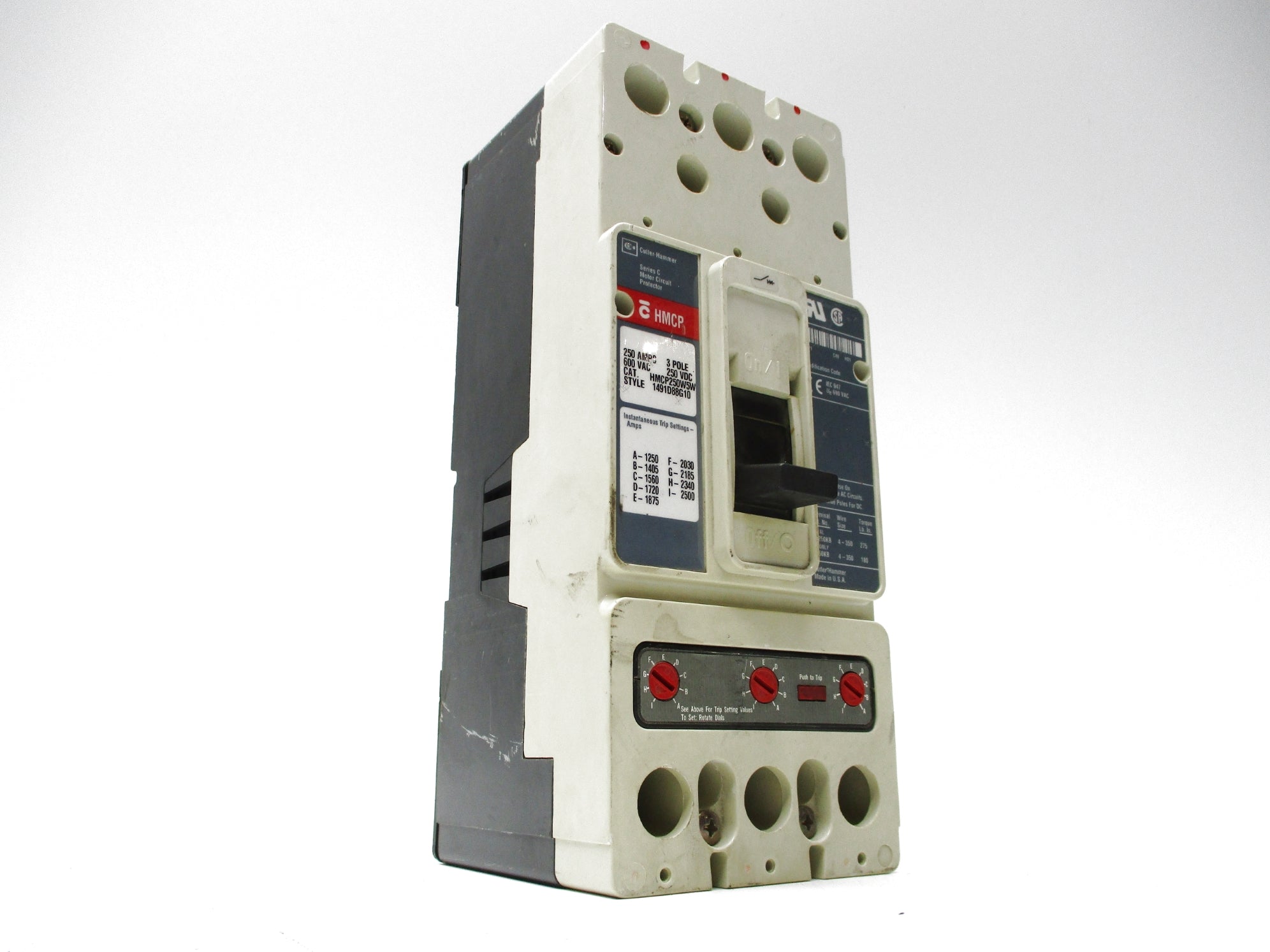 CUTLER HAMMER HMCP250W5W UNMP