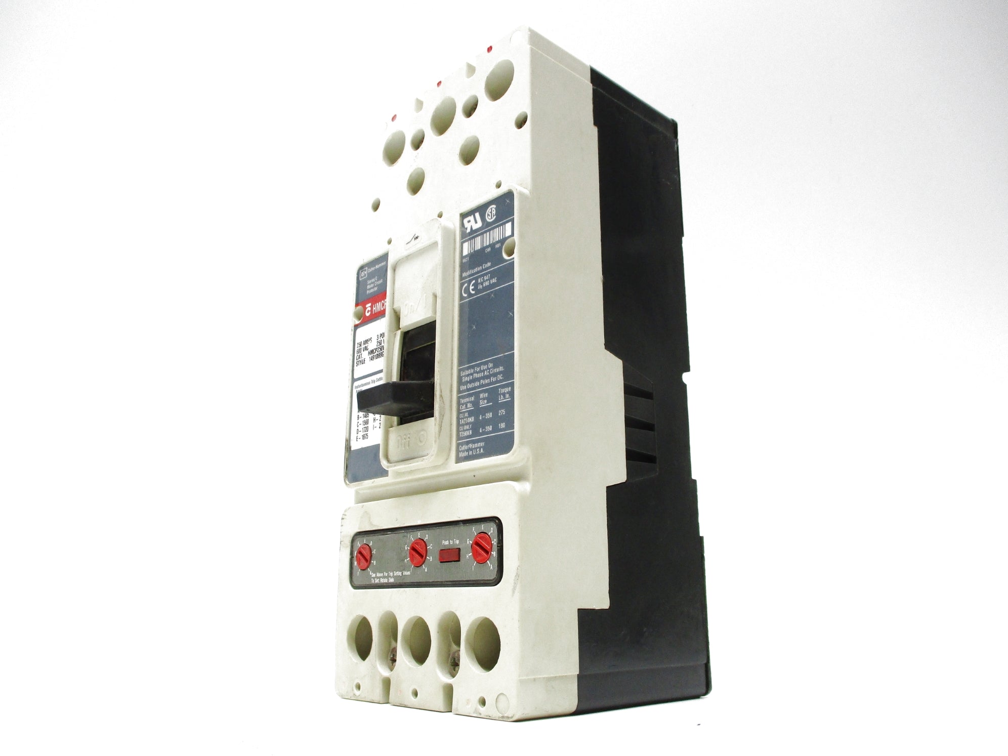 CUTLER HAMMER HMCP250W5W UNMP