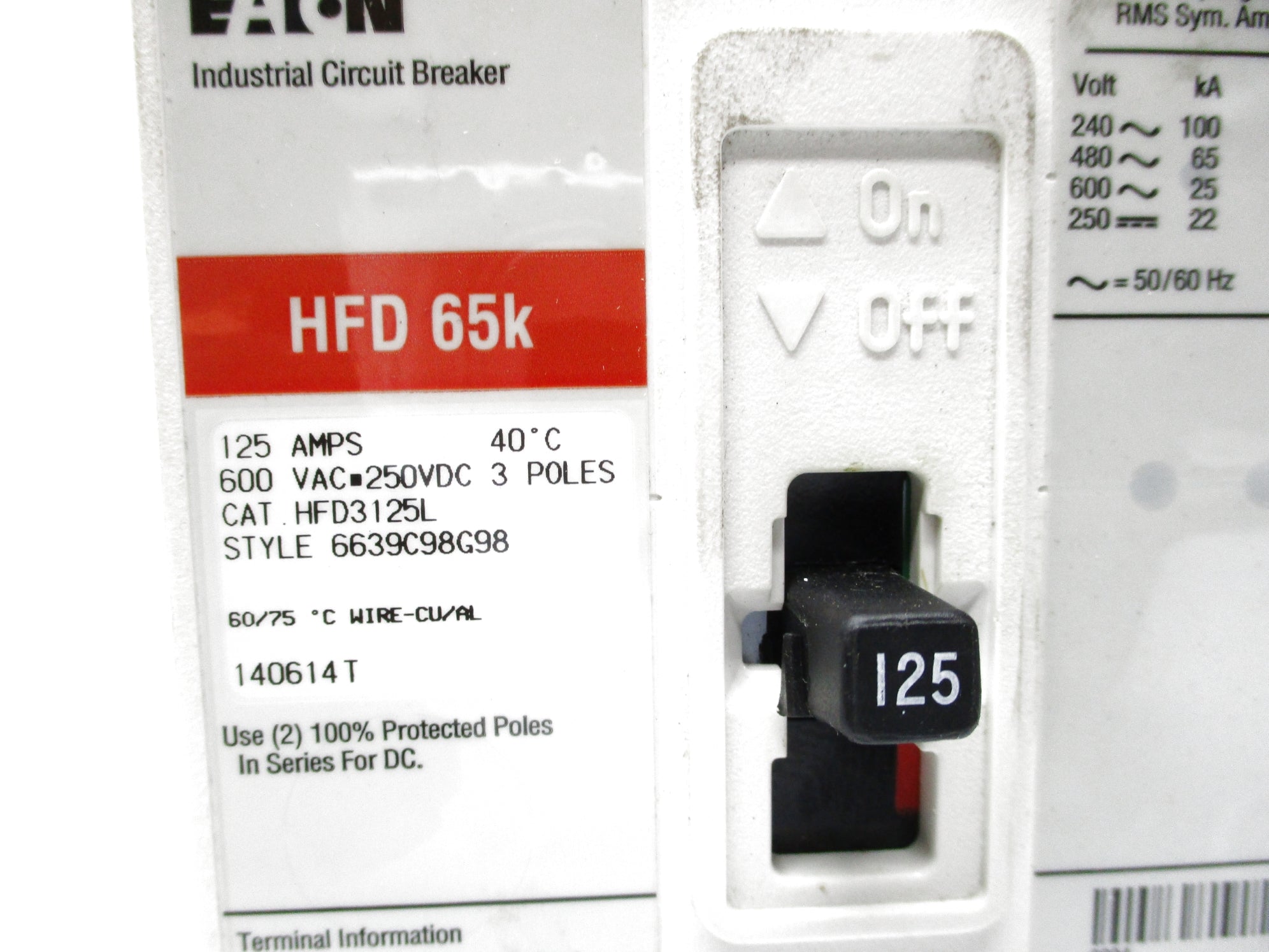 EATON HFD3125L SER. C 125A NSMP
