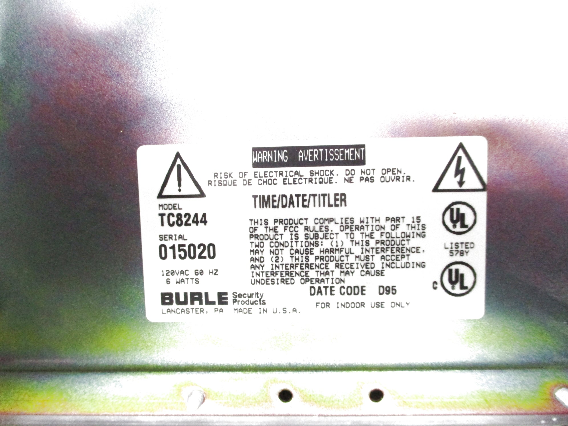 BURLE TC8244 NSMP