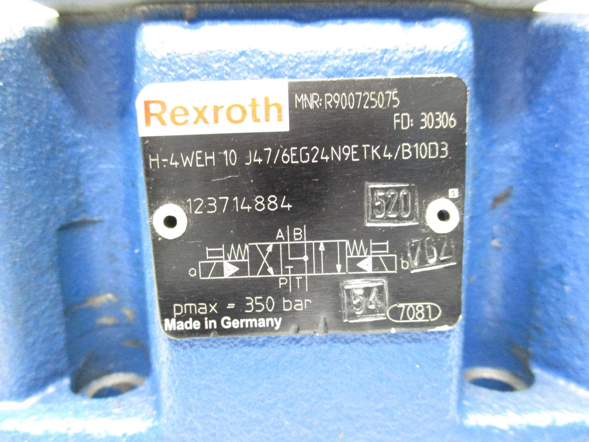 REXROTH R900725075 H-4WEH-10-J47/6EG249ETK4/B10D3 UNMP
